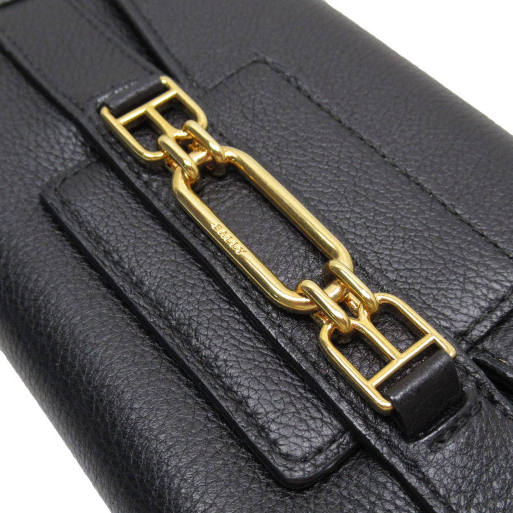 Bally Black Leather Long Wallet (Bi-Fold) (Pre-Owned)