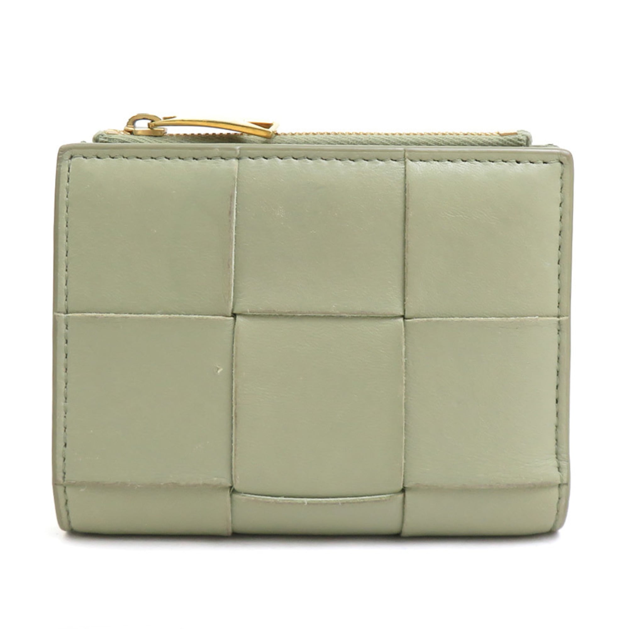 Bottega Veneta Green Leather Wallet (Bi-Fold) (Pre-Owned)