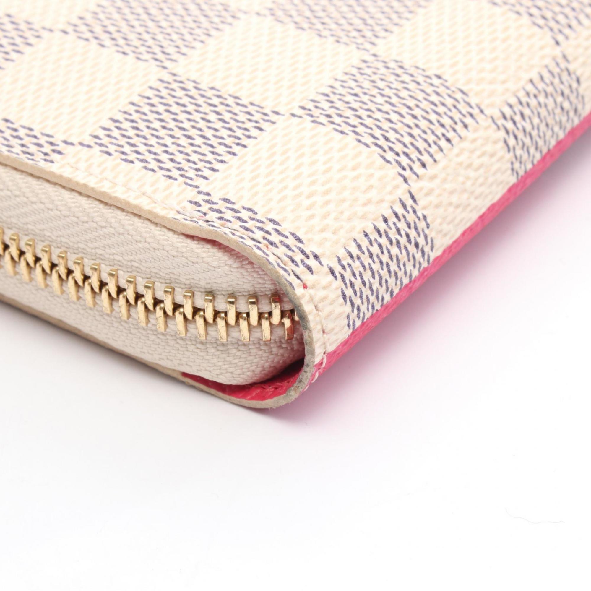 Louis Vuitton Multicolor Multi-Color White Pvc Damier Azur Long Wallet (Bi-Fold) (Pre-Owned)