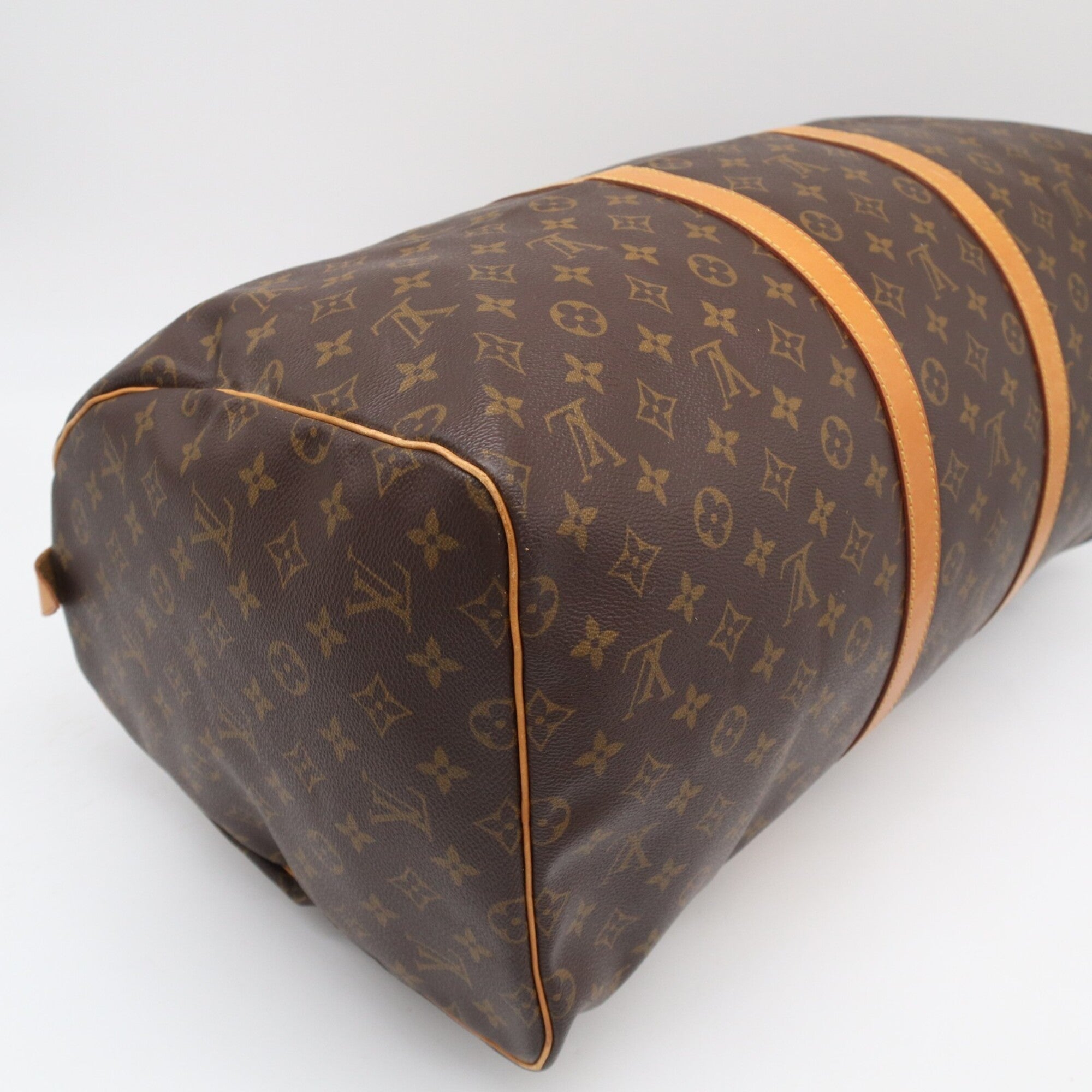 Louis Vuitton Monogram Beige Brown Monogram Boston Bag (Pre-Owned)