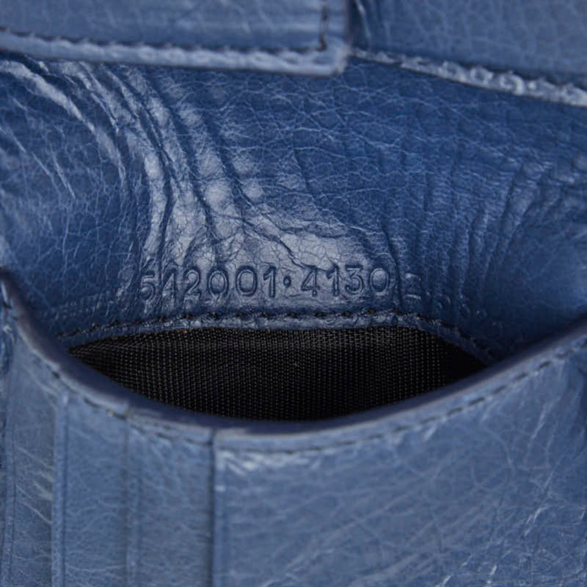 Balenciaga Navy Leather Wallet (Bi-Fold) (Pre-Owned)
