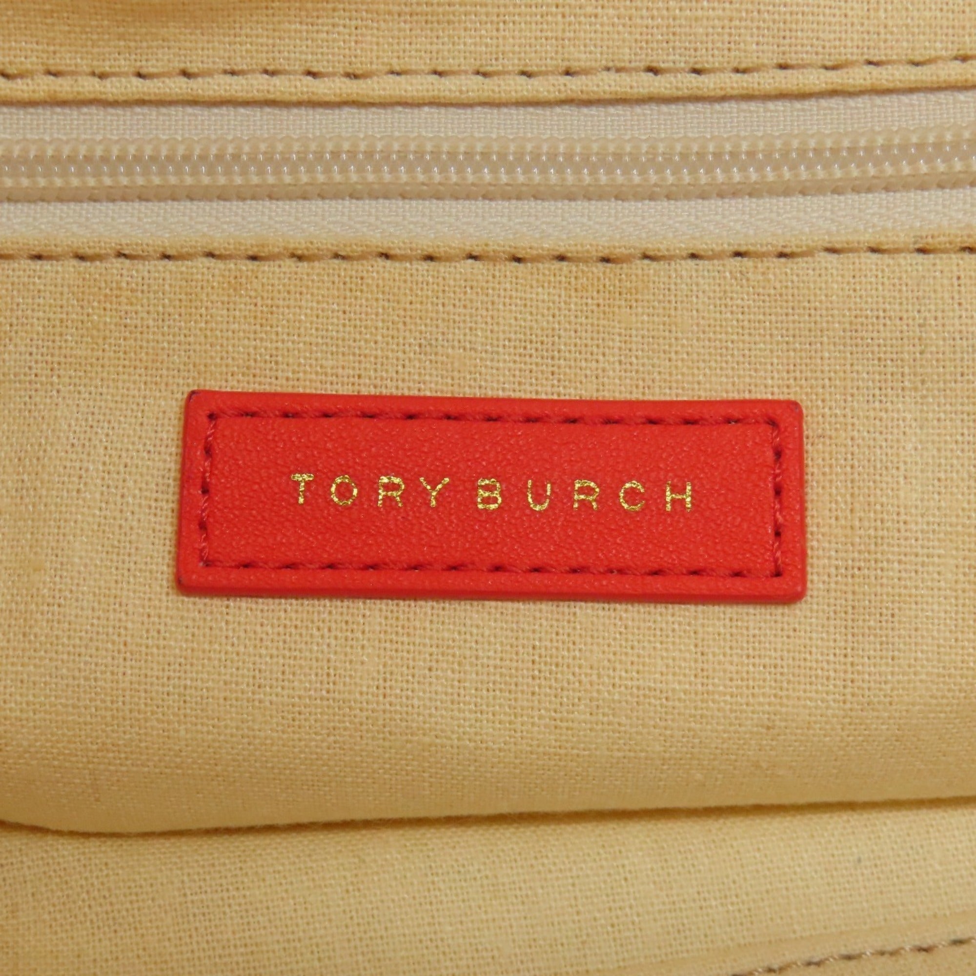 Tory Burch Cream Canvas Tote Bag (Pre-Owned)
