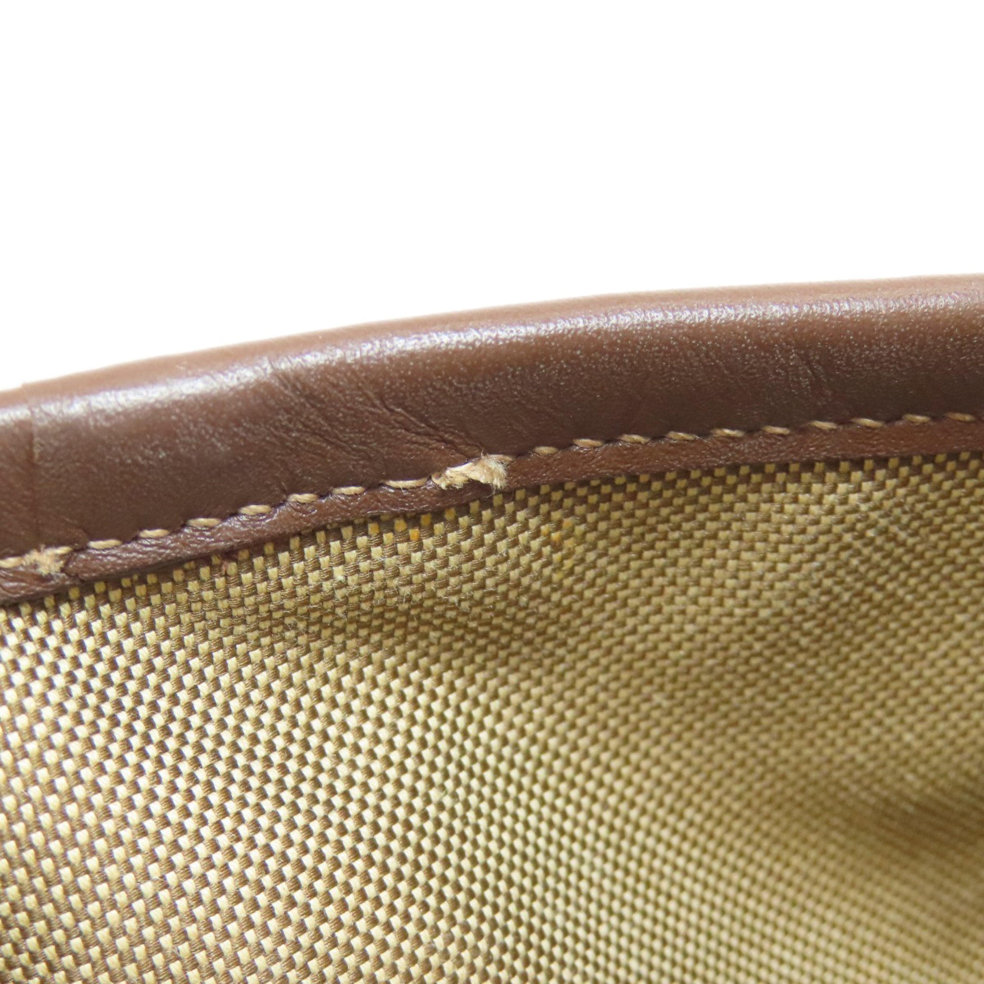 Prada Brown Canvas Handbag (Pre-Owned)