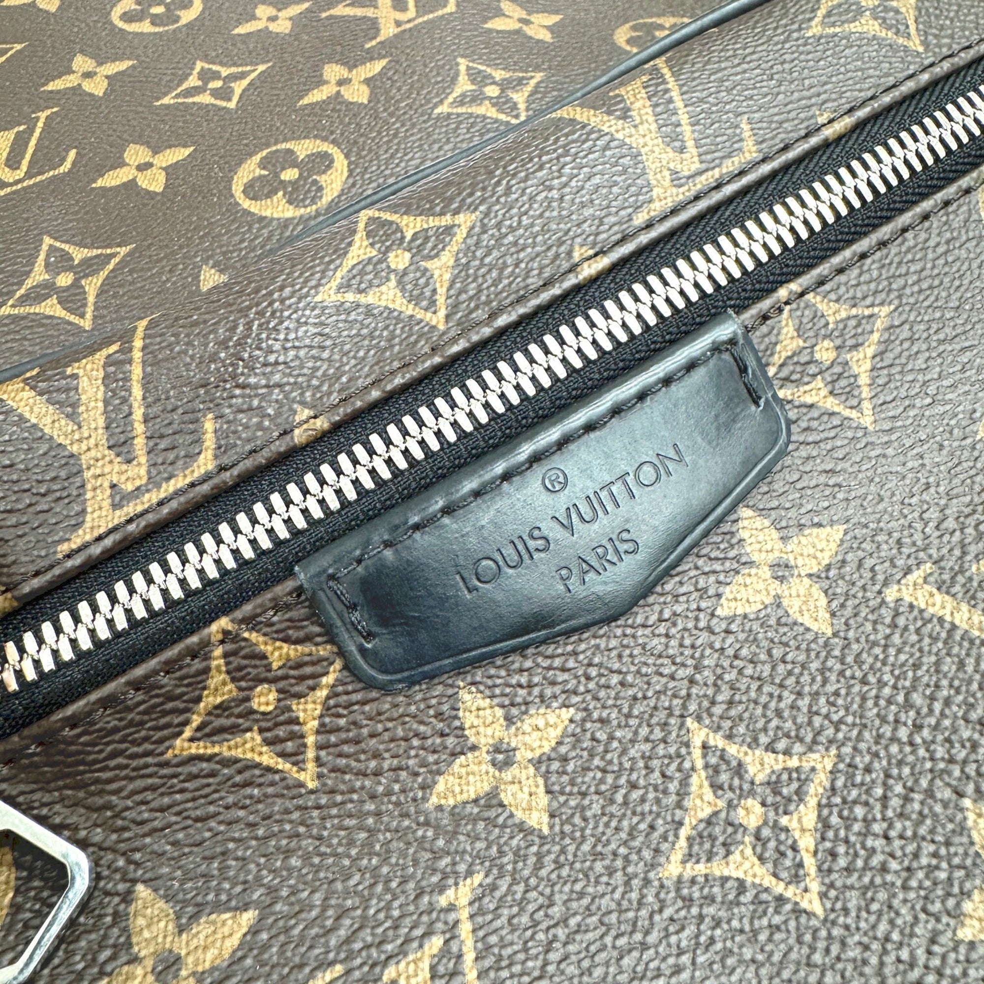 Louis Vuitton Black Brown Monogram Leather Backpack (Pre-Owned)