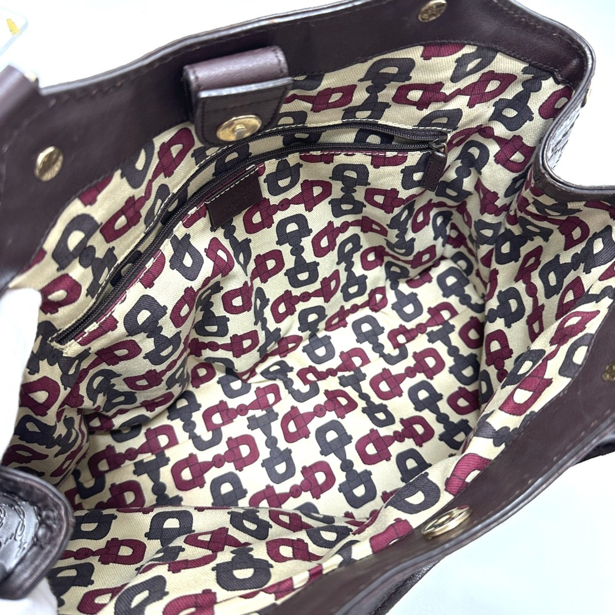 Gucci Brown Leather Tote Bag (Pre-Owned)