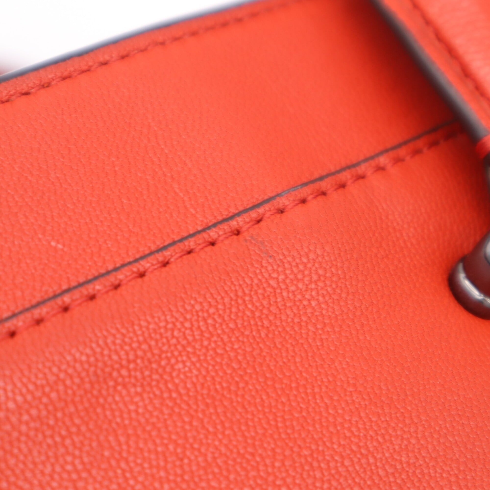 Coach Orange Leather Handbag (Pre-Owned)