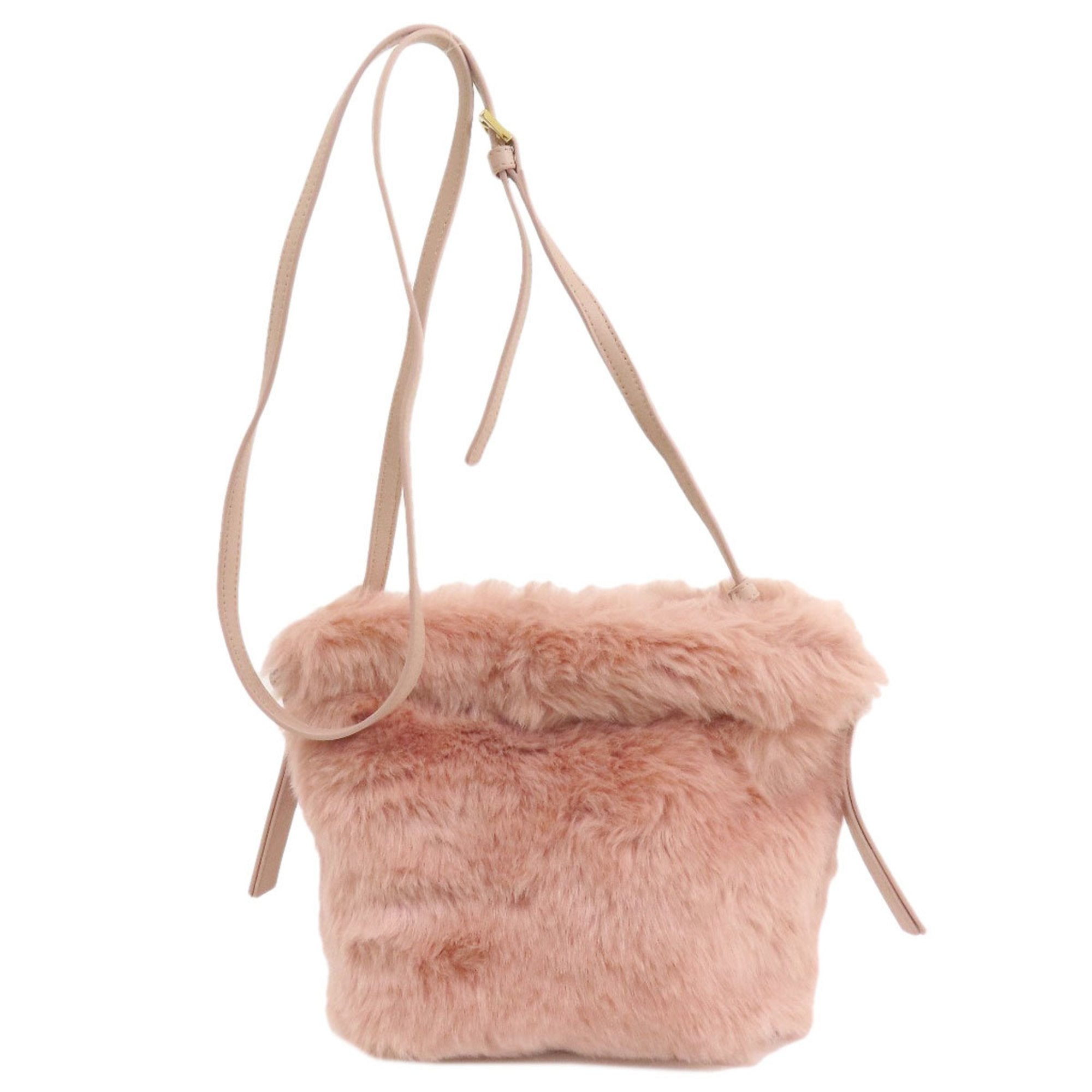Furla Pink Fur Shoulder Bag (Pre-Owned)