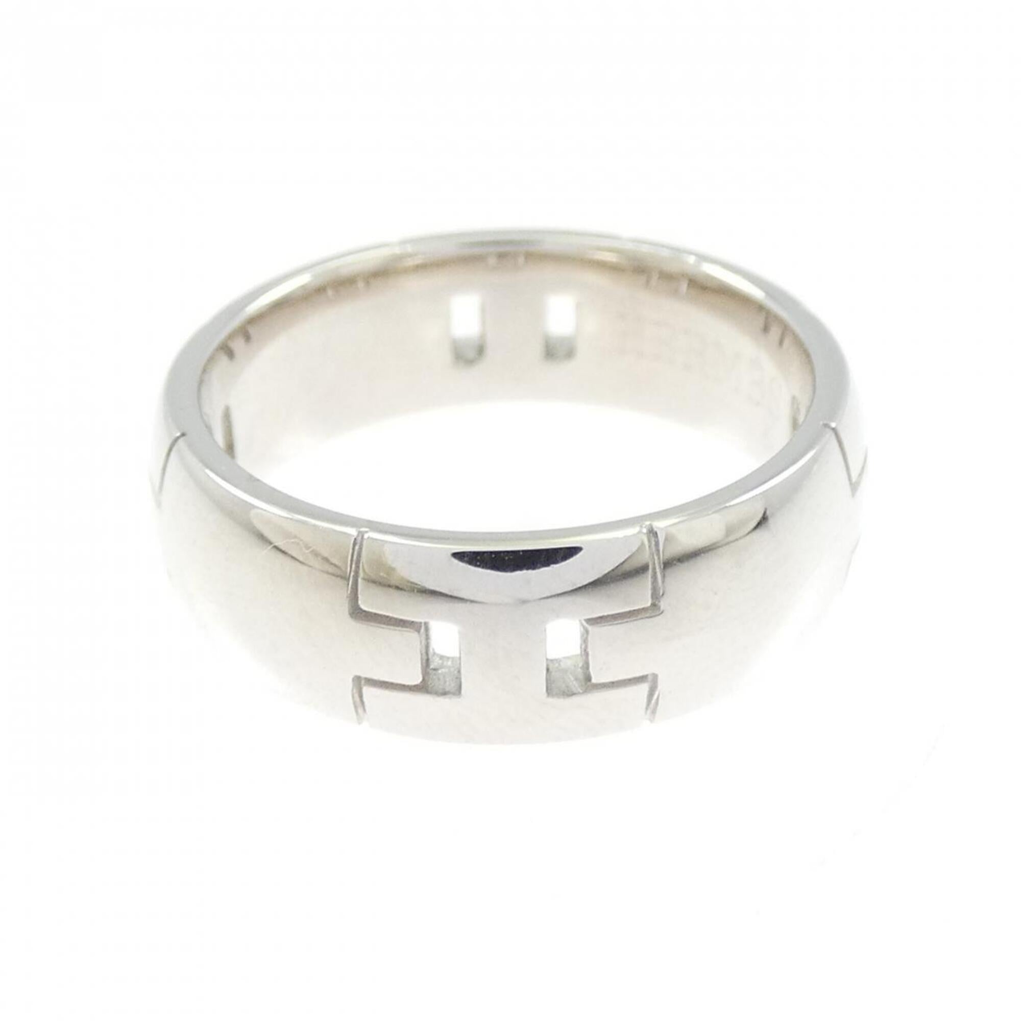 Hermes White Gold White Gold (18K) Band Ring (Pre-Owned)