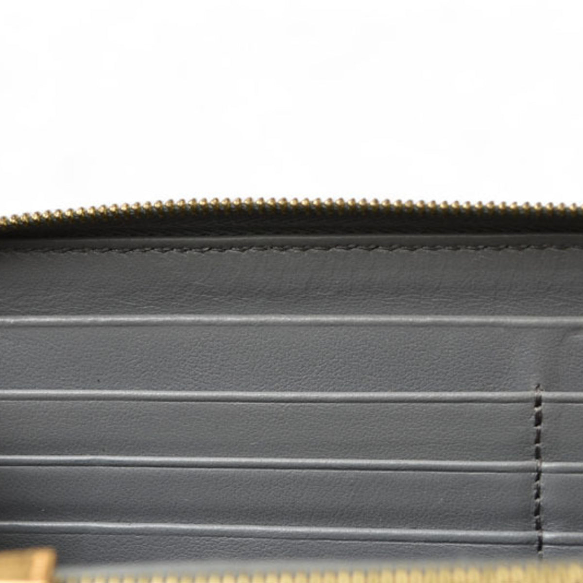 Celine Gray Leather Long Wallet (Bi-Fold) (Pre-Owned)