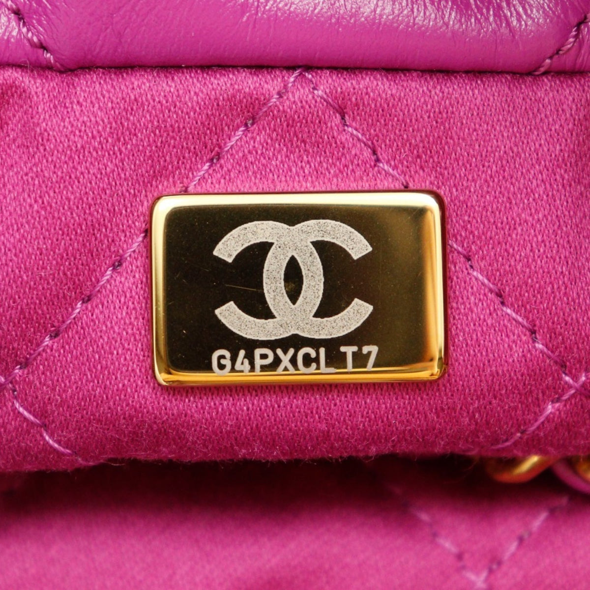 Chanel Purple Leather Handbag Shoulder Bag (Pre-Owned)