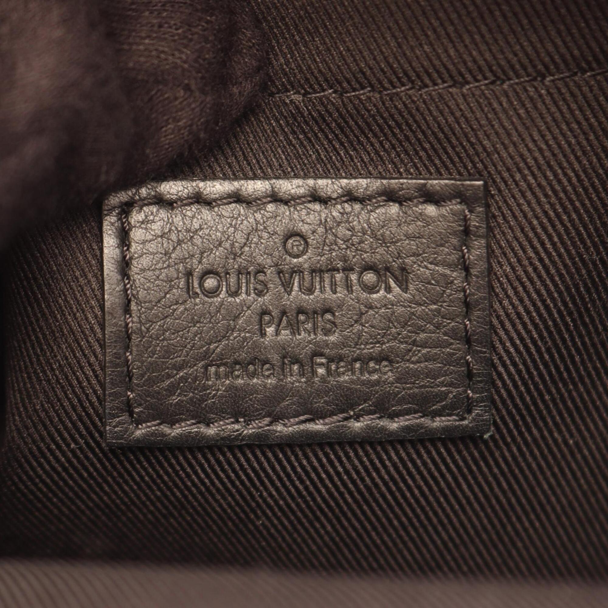 Louis Vuitton Black Brown Coated Canvas Pvc Monogram Leather Backpack Handbag (Pre-Owned)