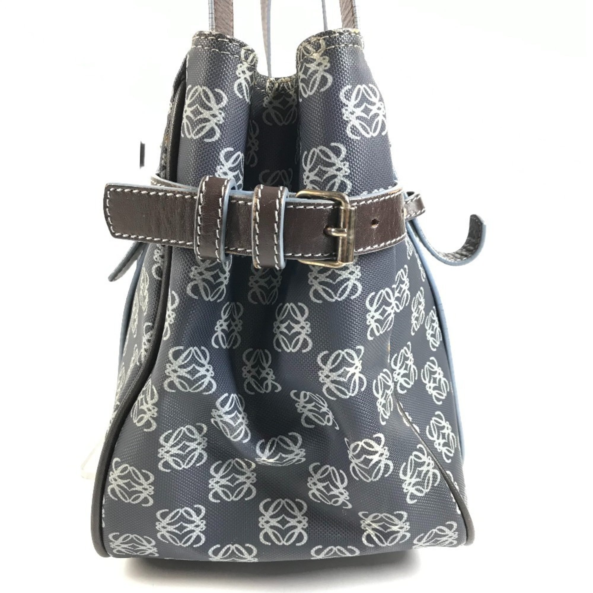 Loewe Blue Brown Pvc Leather Shoulder Bag Tote Bag (Pre-Owned)