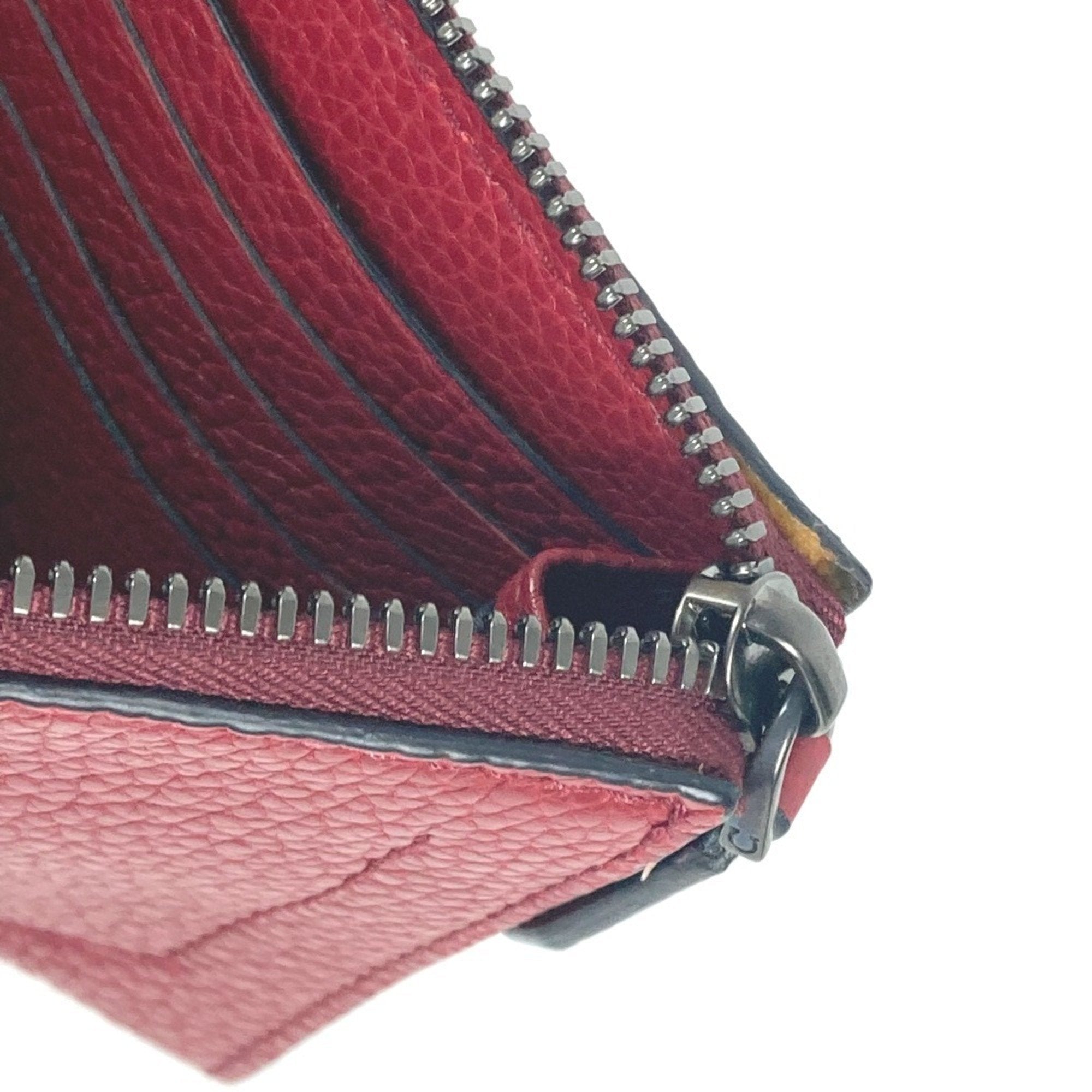 Salvatore Ferragamo Red Color Leather Clutch Bag Pouch (Pre-Owned)