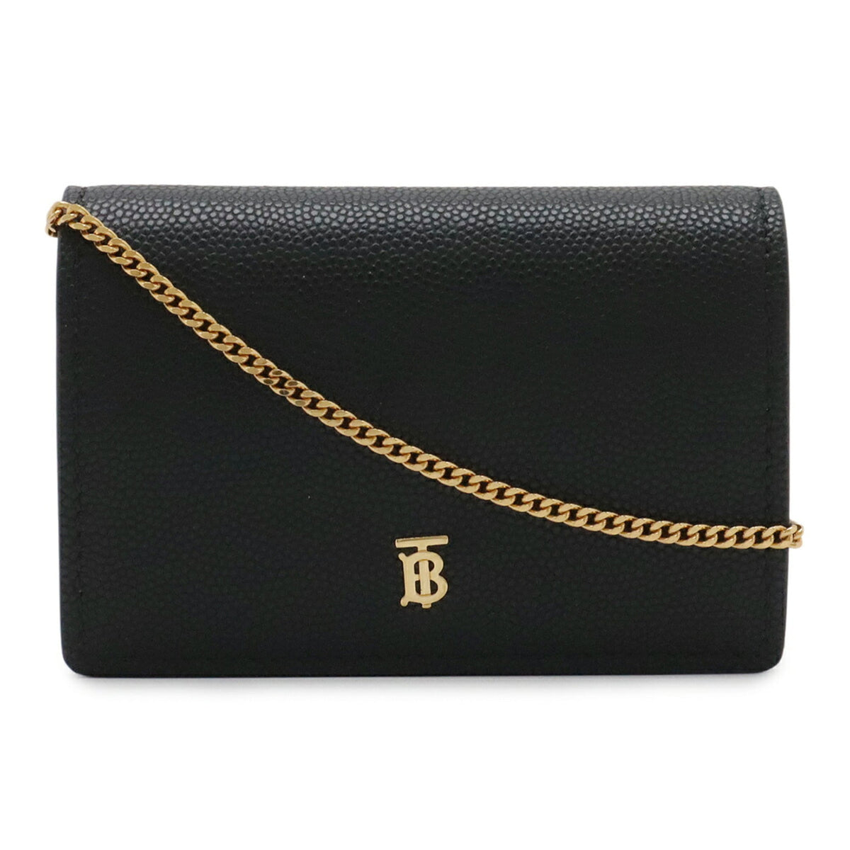 Burberry Black Leather Chain/Shoulder Wallet (Pre-Owned)