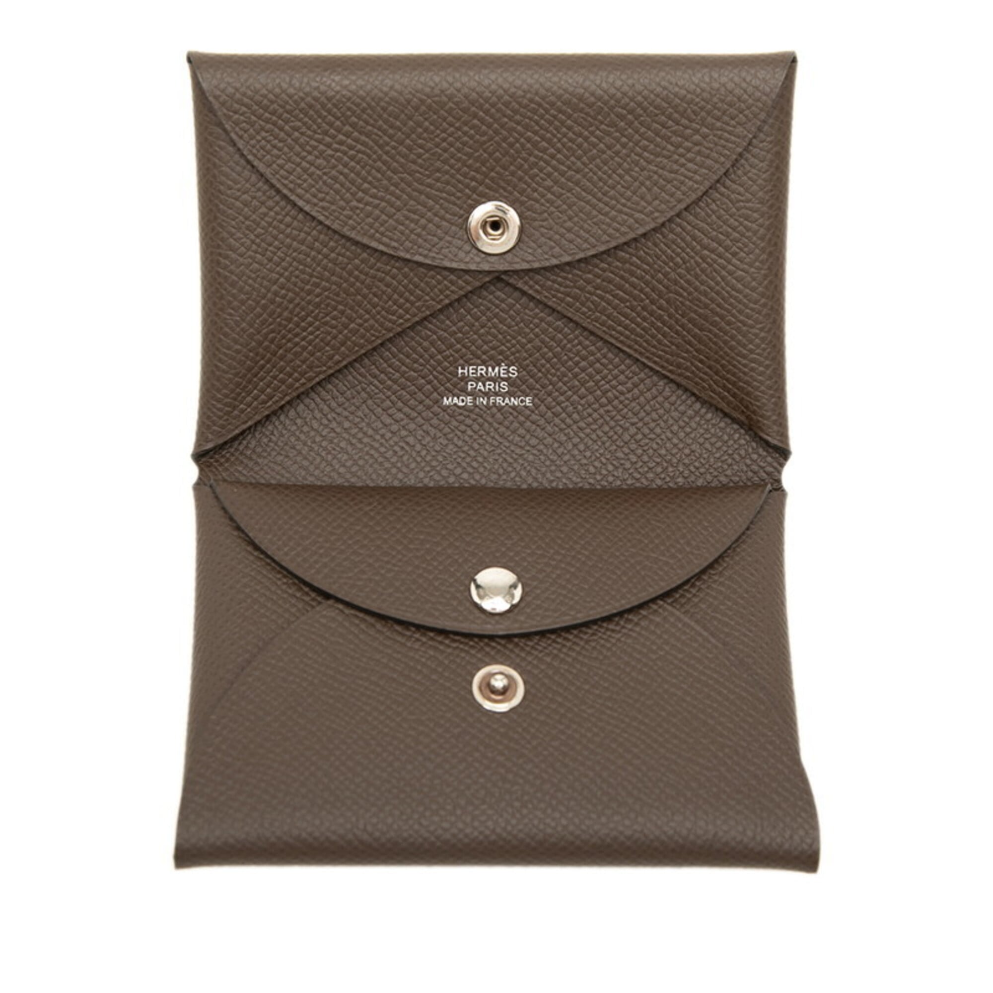 Hermes Brown Epsom Leather Coin Purse/Coin Case (Pre-Owned)