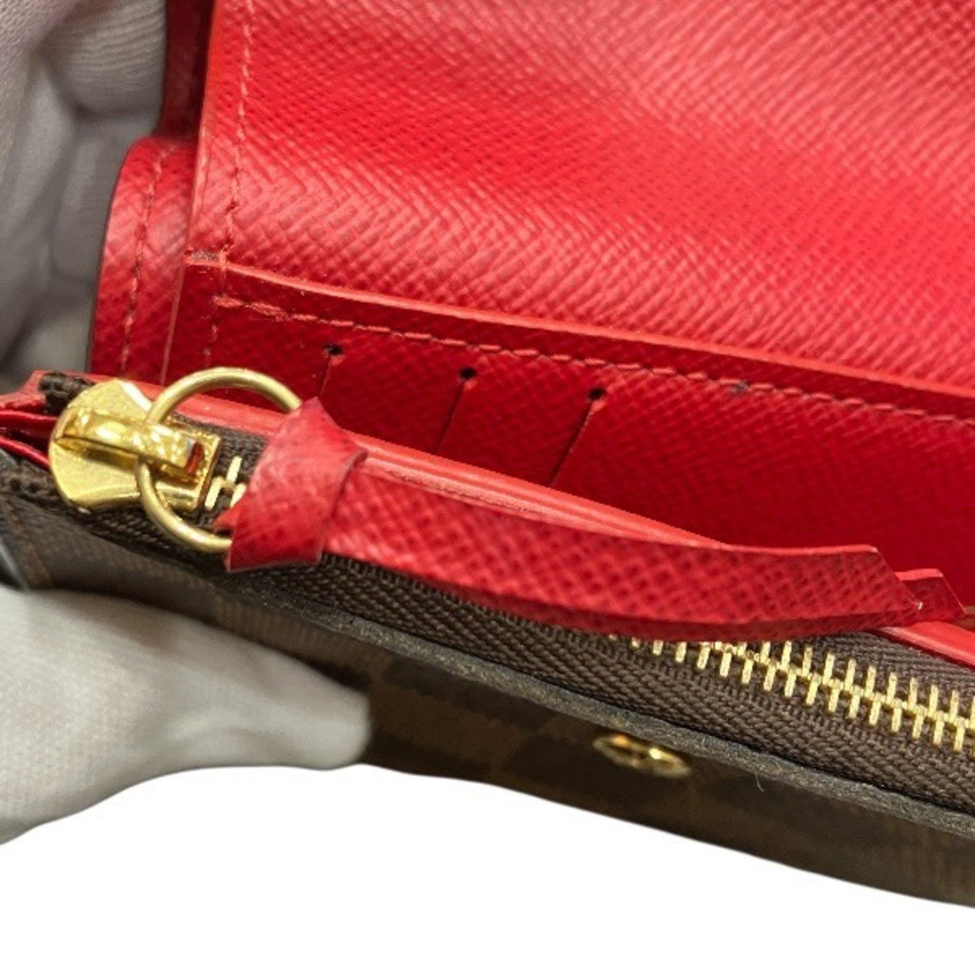 Louis Vuitton Brown Red Color Coin Purse/Coin Case (Pre-Owned)