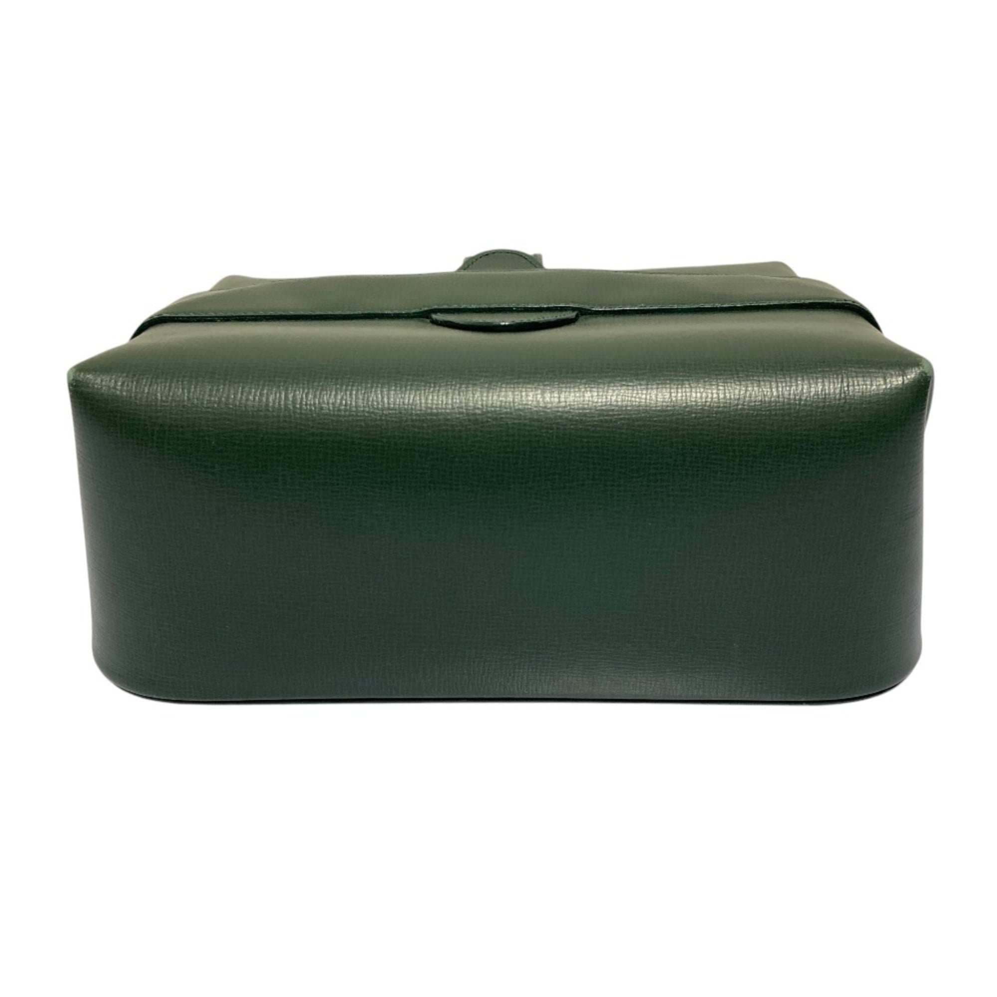 Valextra Green Leather Handbag (Pre-Owned)