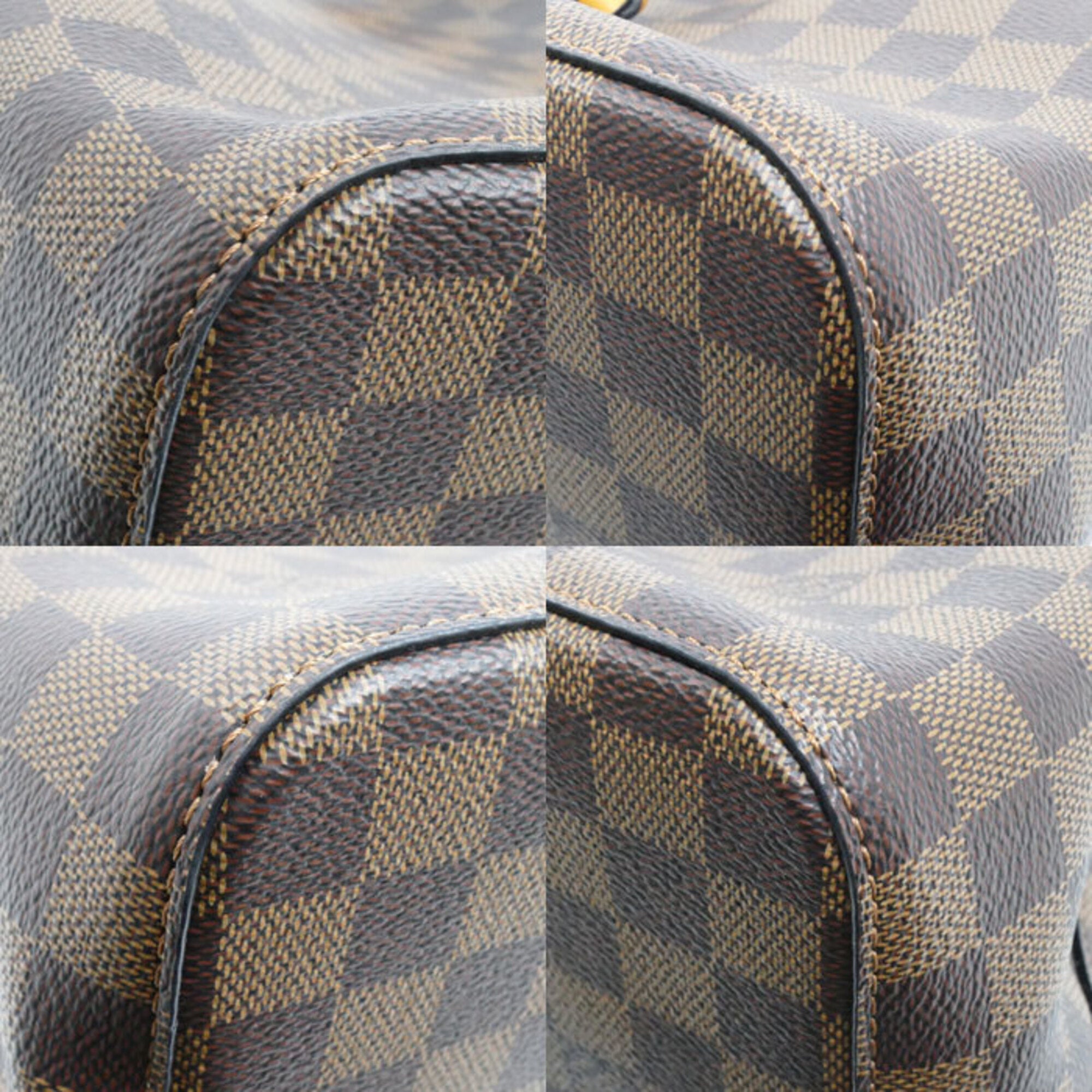 Louis Vuitton Ebene Saffron Damier Canvas Shoulder Bag (Pre-Owned)
