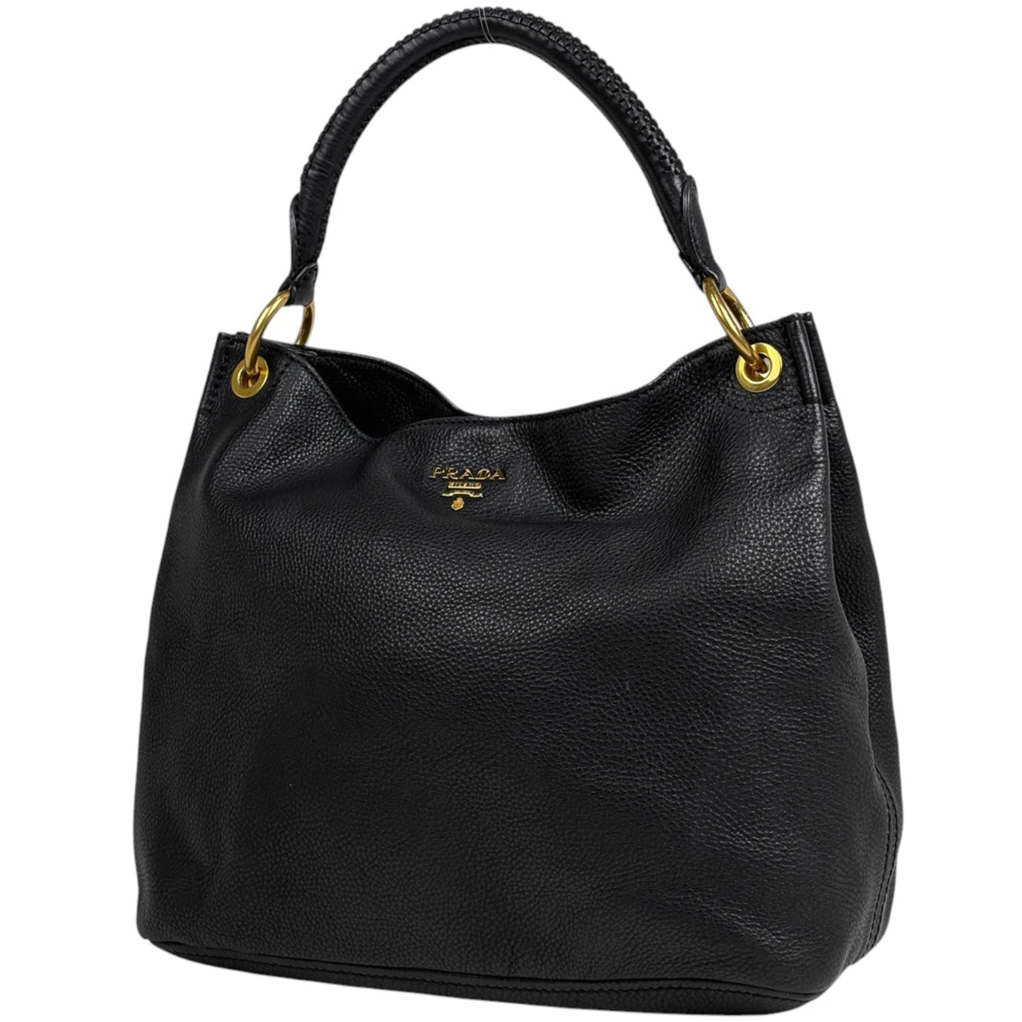 Prada Black Leather Shoulder Bag (Pre-Owned)