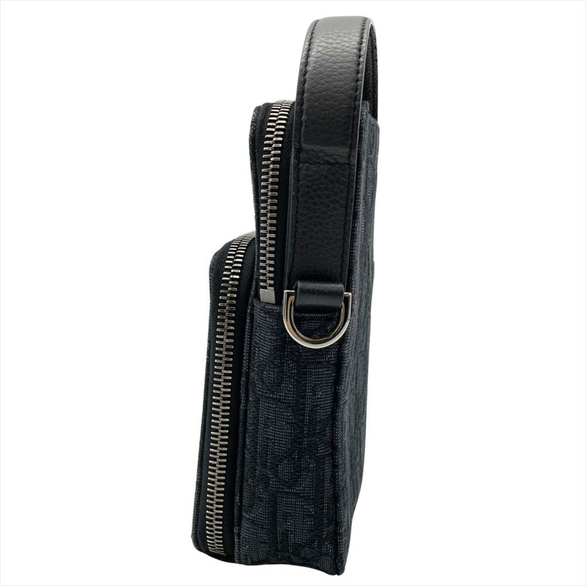 Christian Dior Black Canvas Pouch Shoulder Bag (Pre-Owned)