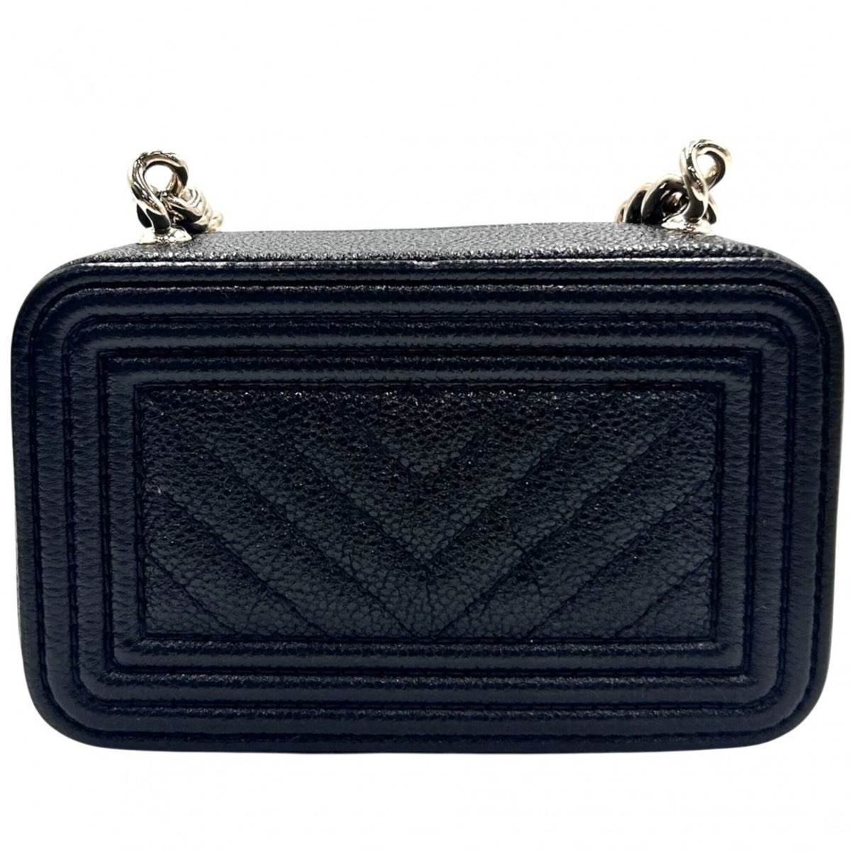 Chanel Black Grained Calfskin Shoulder Bag (Pre-Owned)
