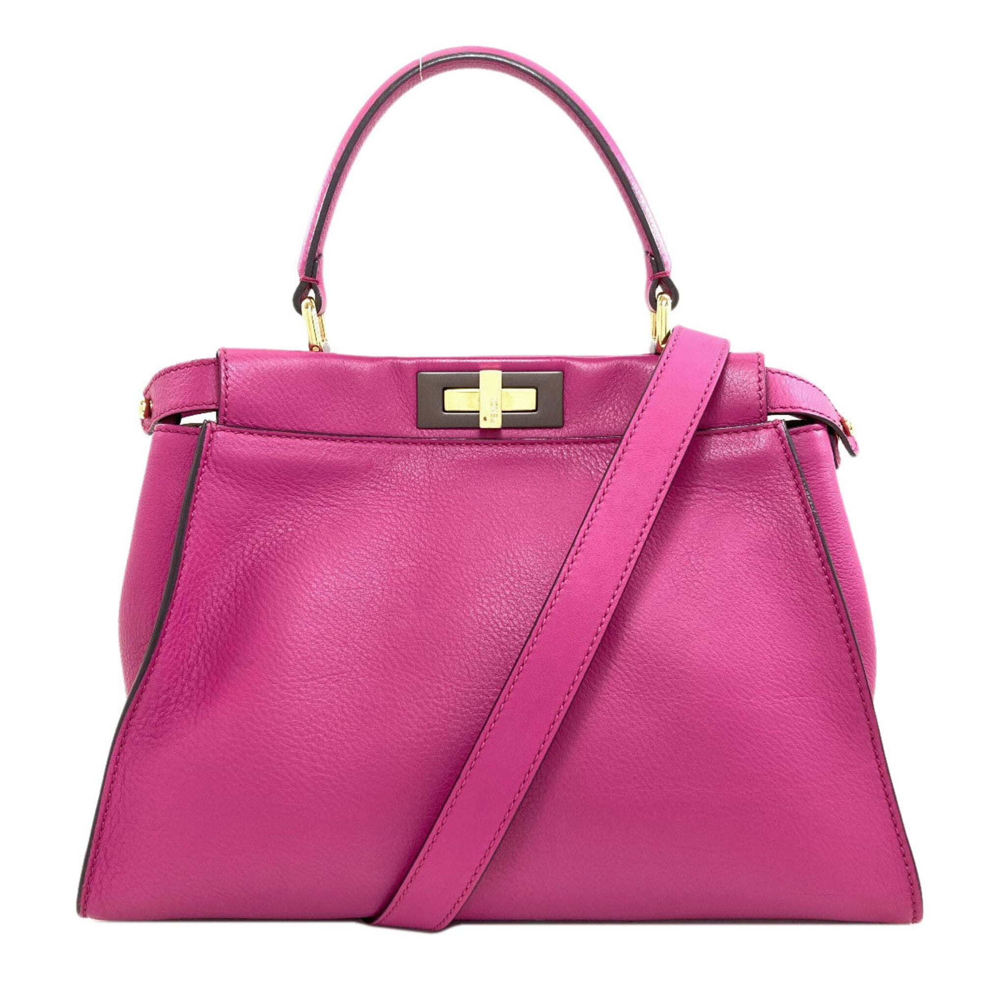 Fendi Pink Leather Handbag (Pre-Owned)