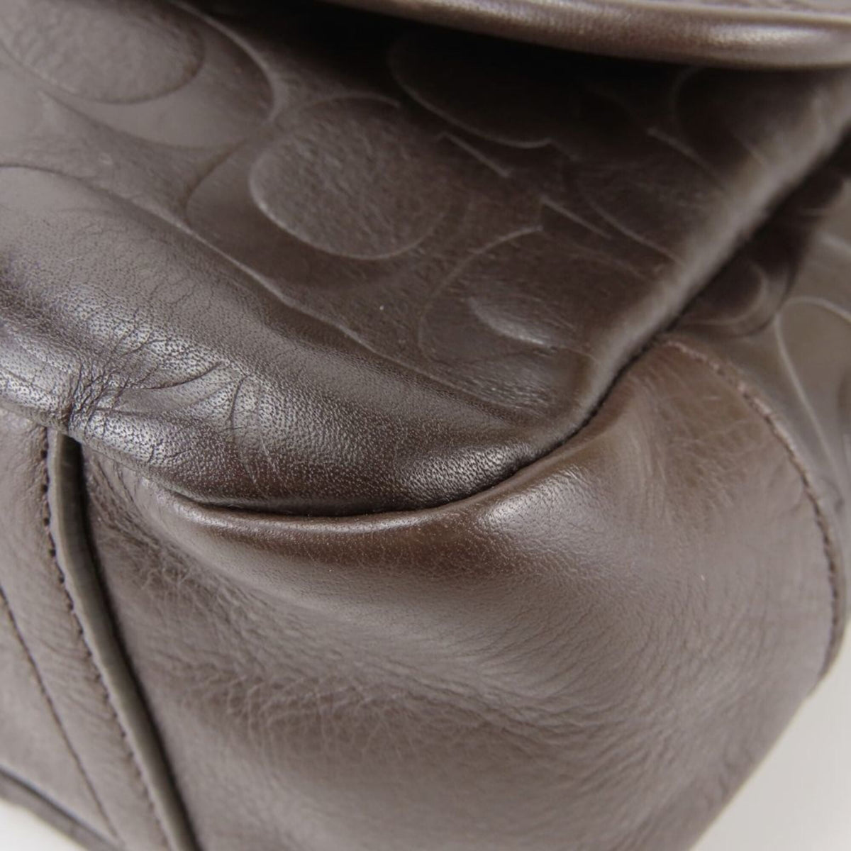 Coach Dark Brown Leather Shoulder Bag (Pre-Owned)
