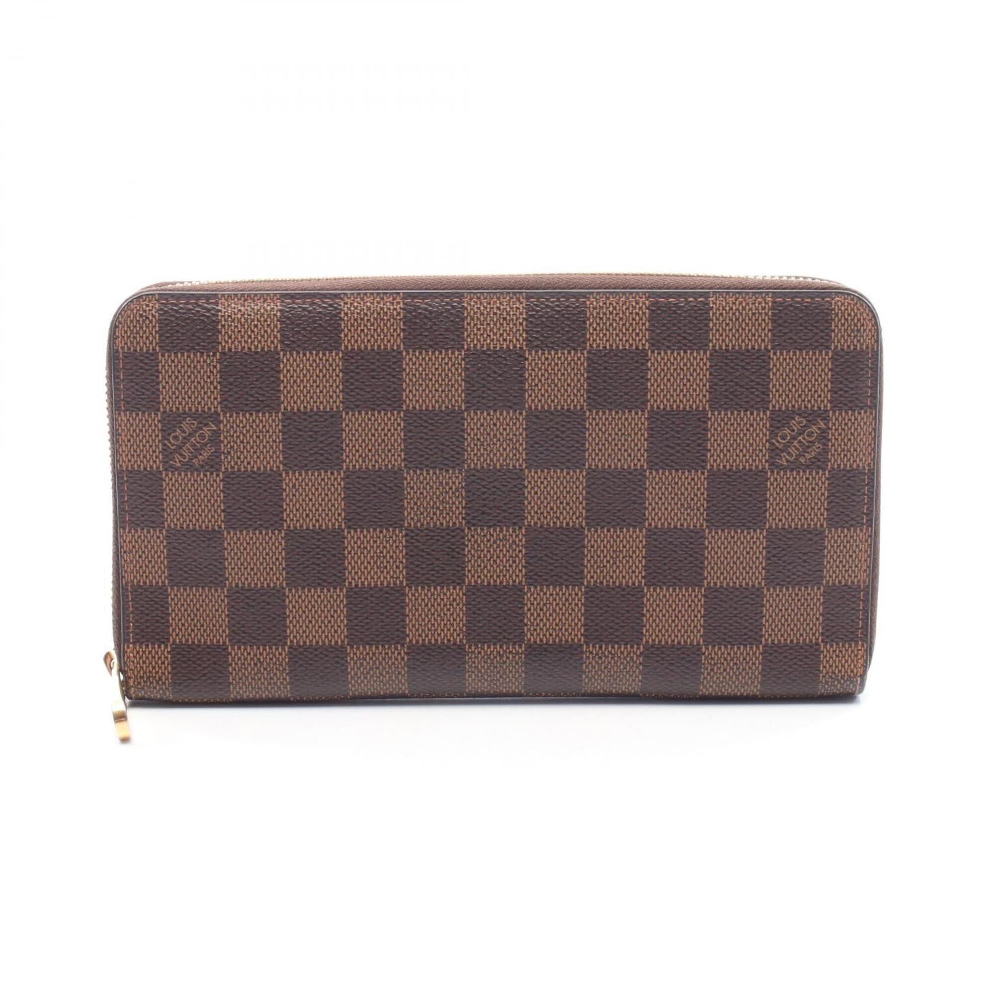 Louis Vuitton Brown Leather Pvc Long Wallet (Bi-Fold) (Pre-Owned)