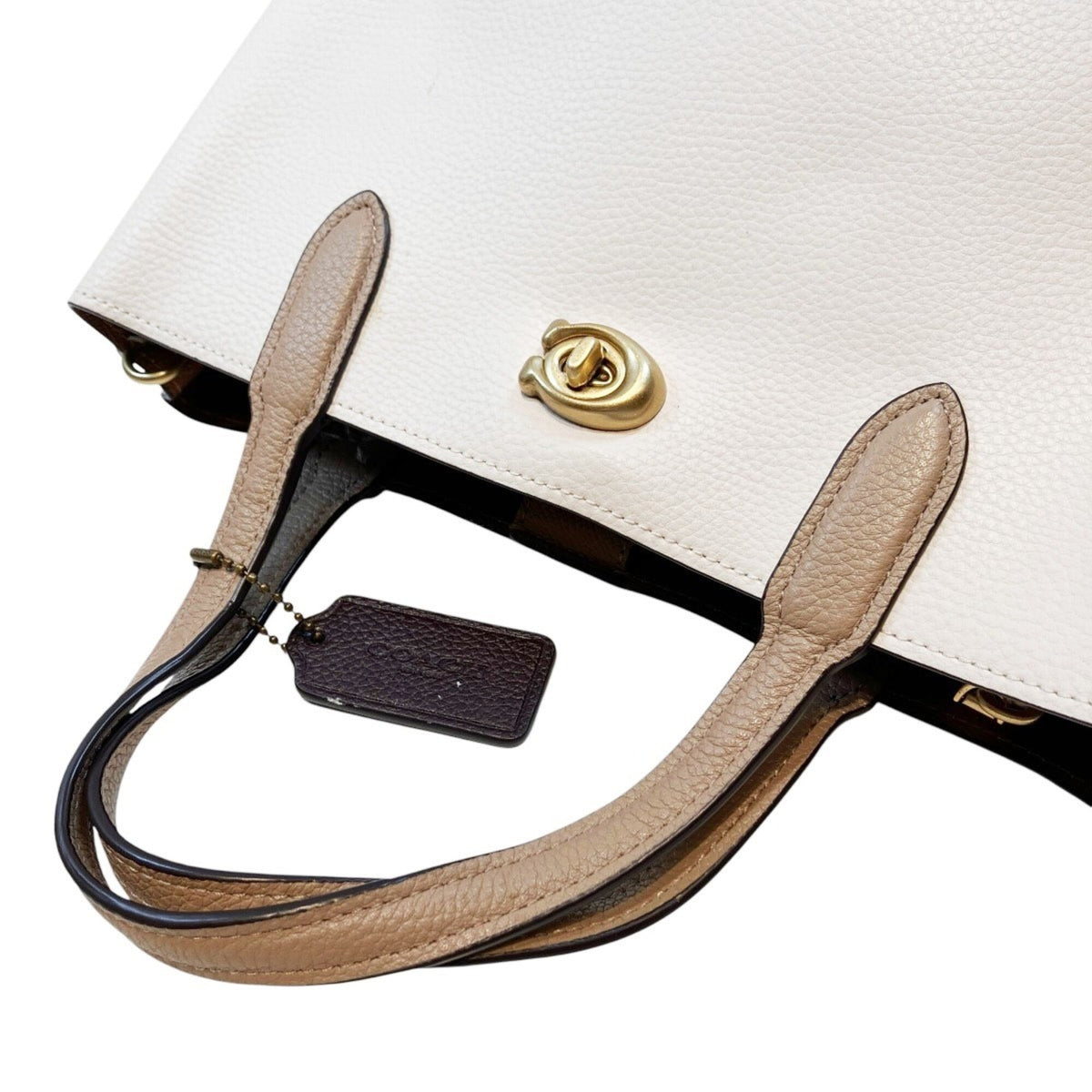 Coach White Leather Handbag (Pre-Owned)