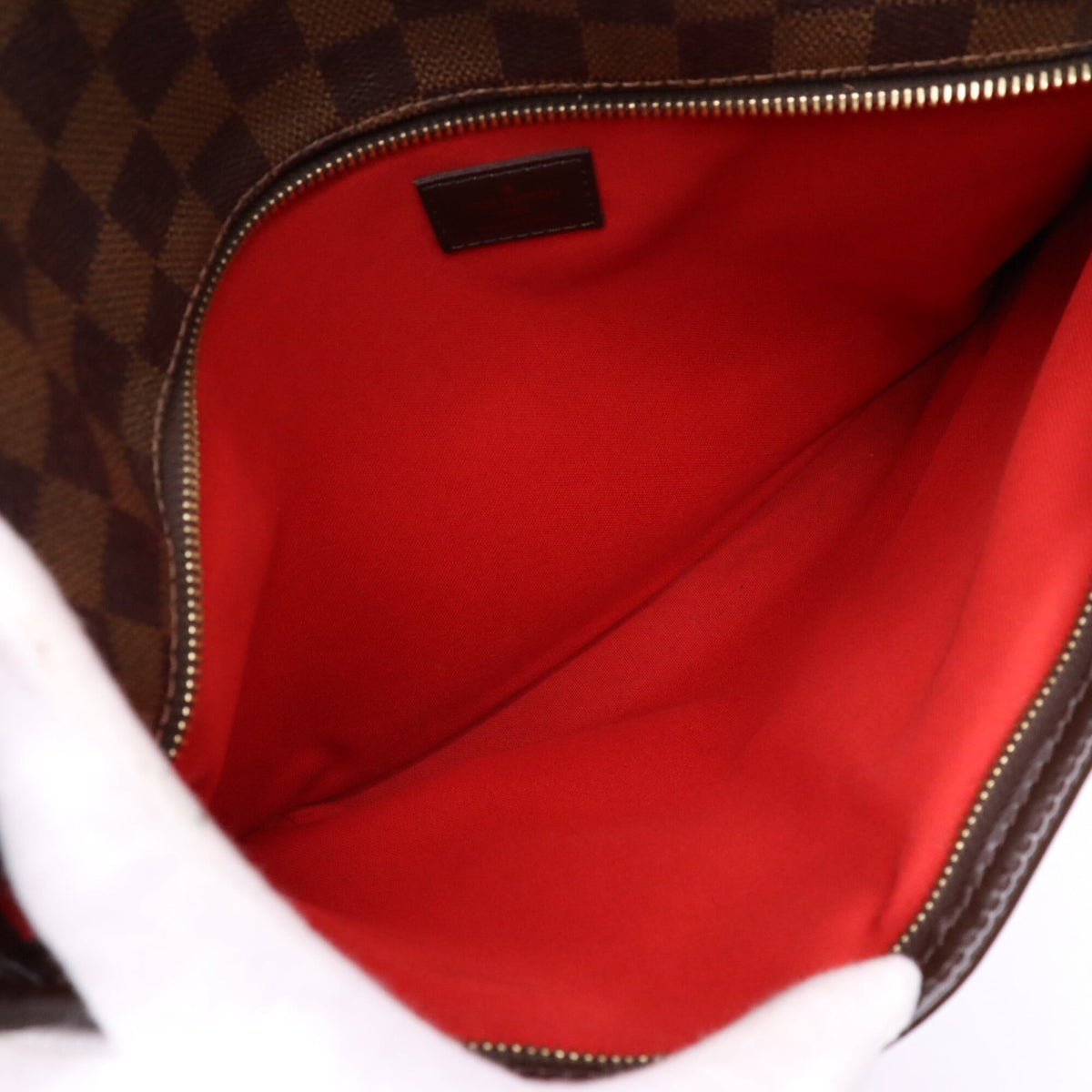 Louis Vuitton Damier Beige Brown Coated Canvas Leather Handbag (Pre-Owned)