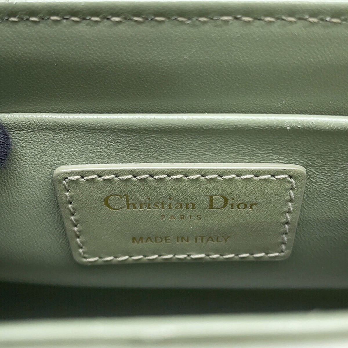 Christian Dior Green Leather Handbag Shoulder Bag (Pre-Owned)