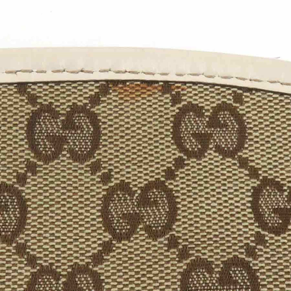 Gucci Brown Ivory Gg Canvas Leather Shoulder Bag (Pre-Owned)