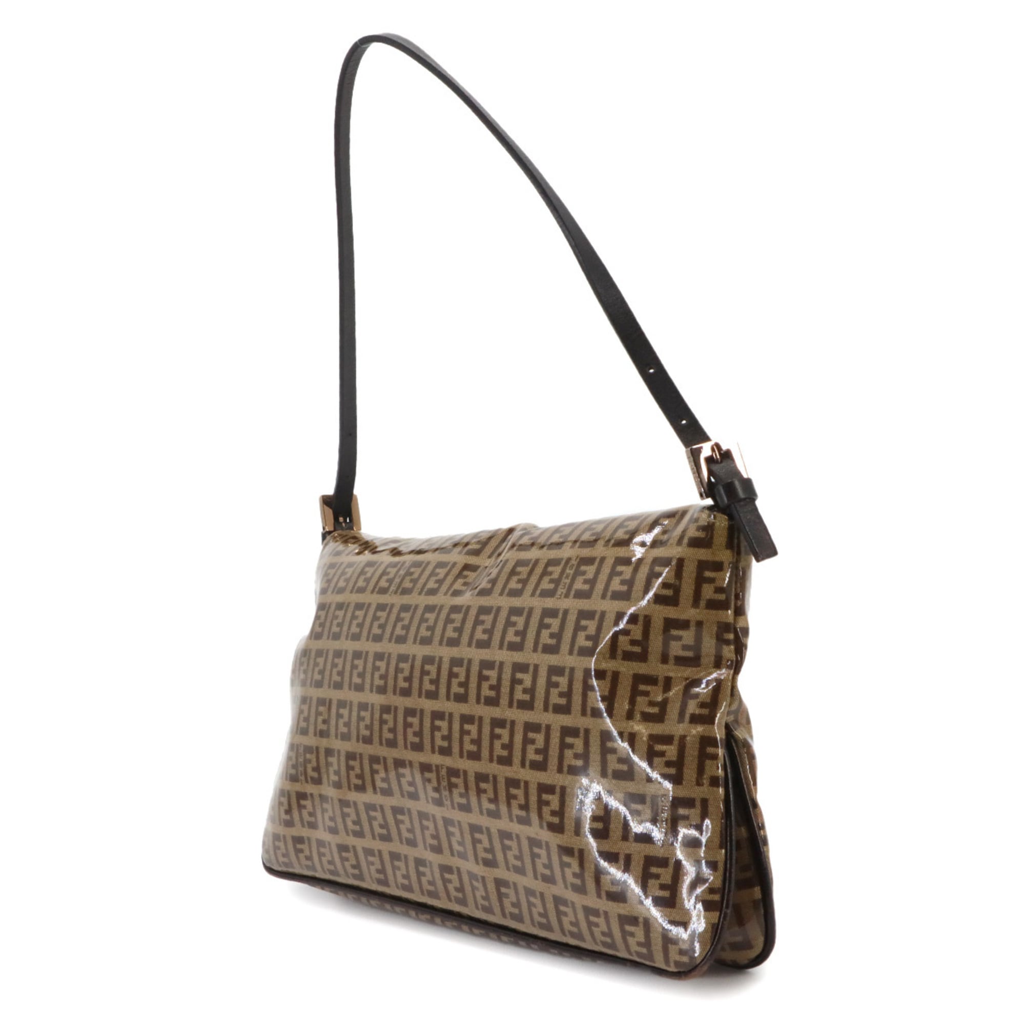 Fendi Beige Brown Zucchino Handbag Shoulder Bag (Pre-Owned)