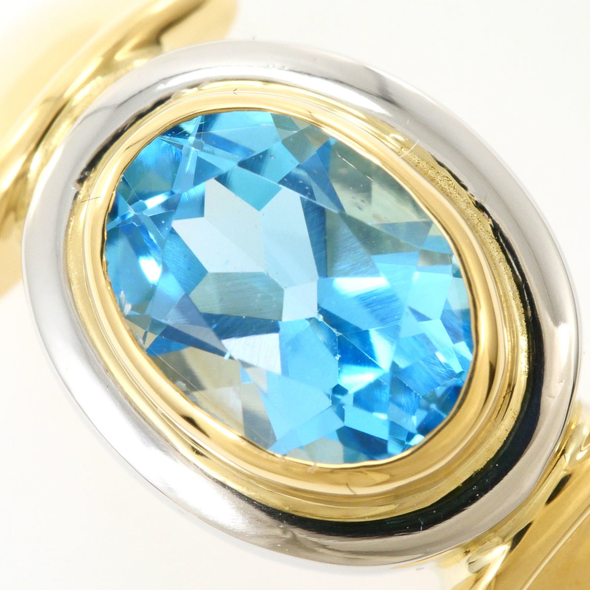 Unbranded Blue Yellow Gold Yellow Gold (18K) Platinum 900 Band Ring (Pre-Owned)