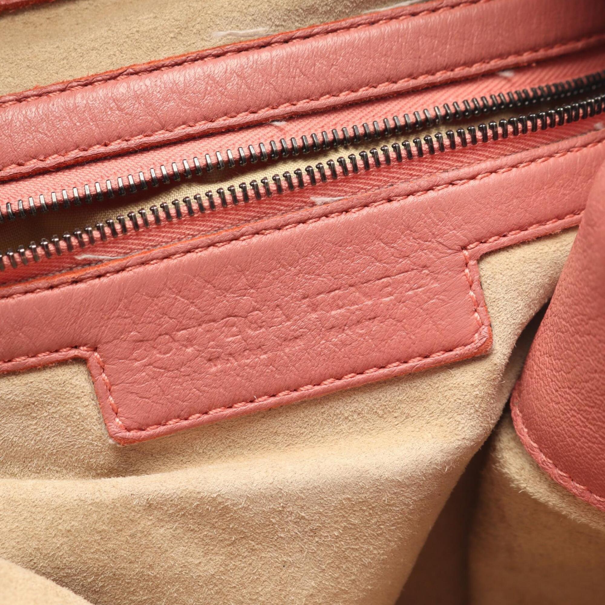 Bottega Veneta Pink Leather Handbag Shoulder Bag (Pre-Owned)