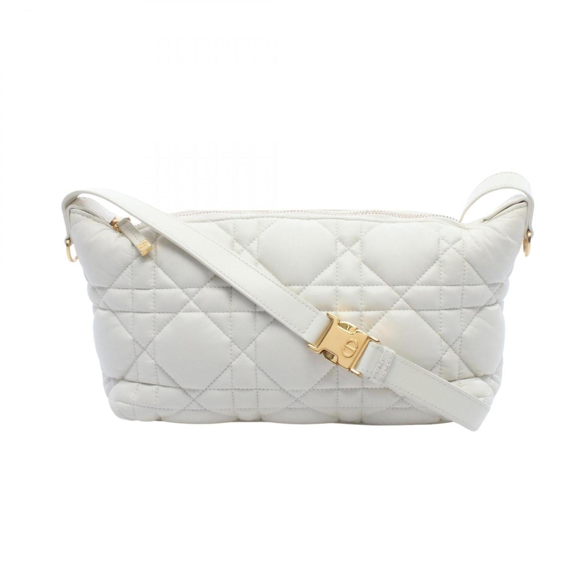 Christian Dior White Leather Handbag Shoulder Bag (Pre-Owned)