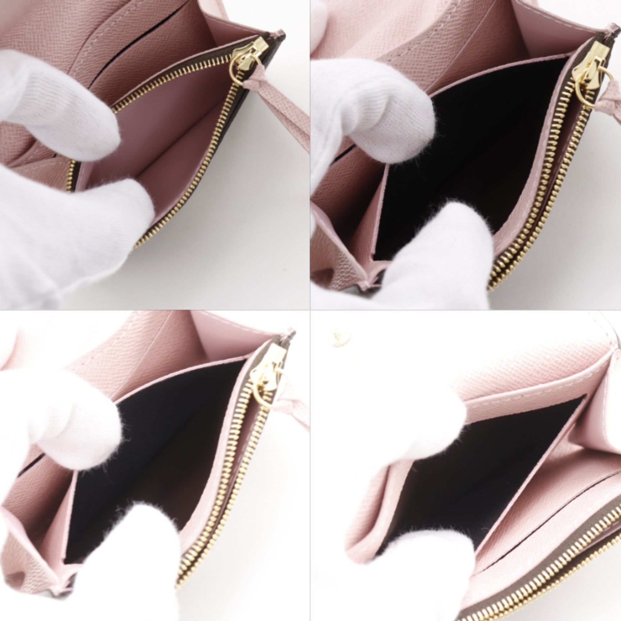 Louis Vuitton Brown Monogram Rose Ballerine Monogram Coin Purse/Coin Case (Pre-Owned)