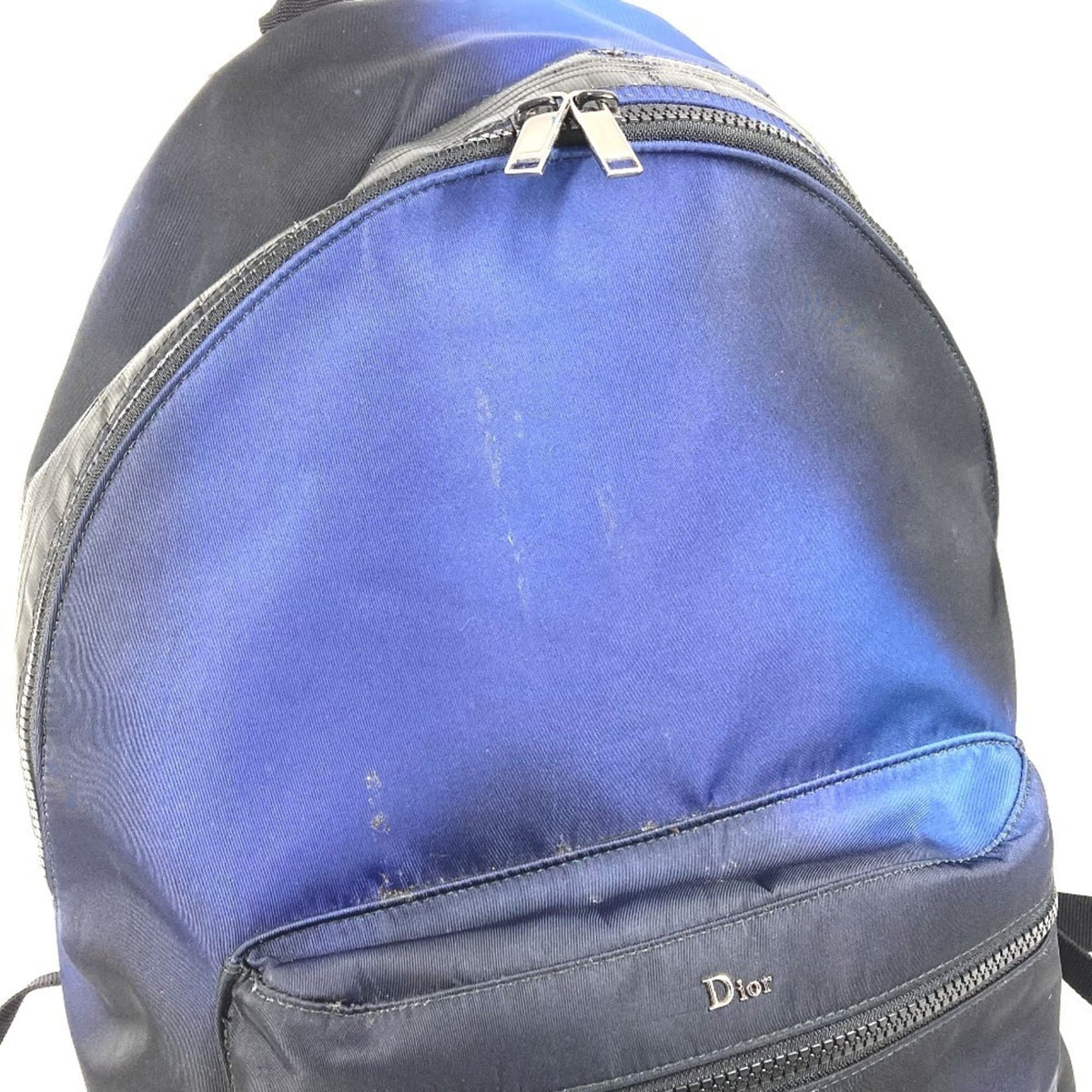 Christian Dior Black Blue Nylon Backpack (Pre-Owned)