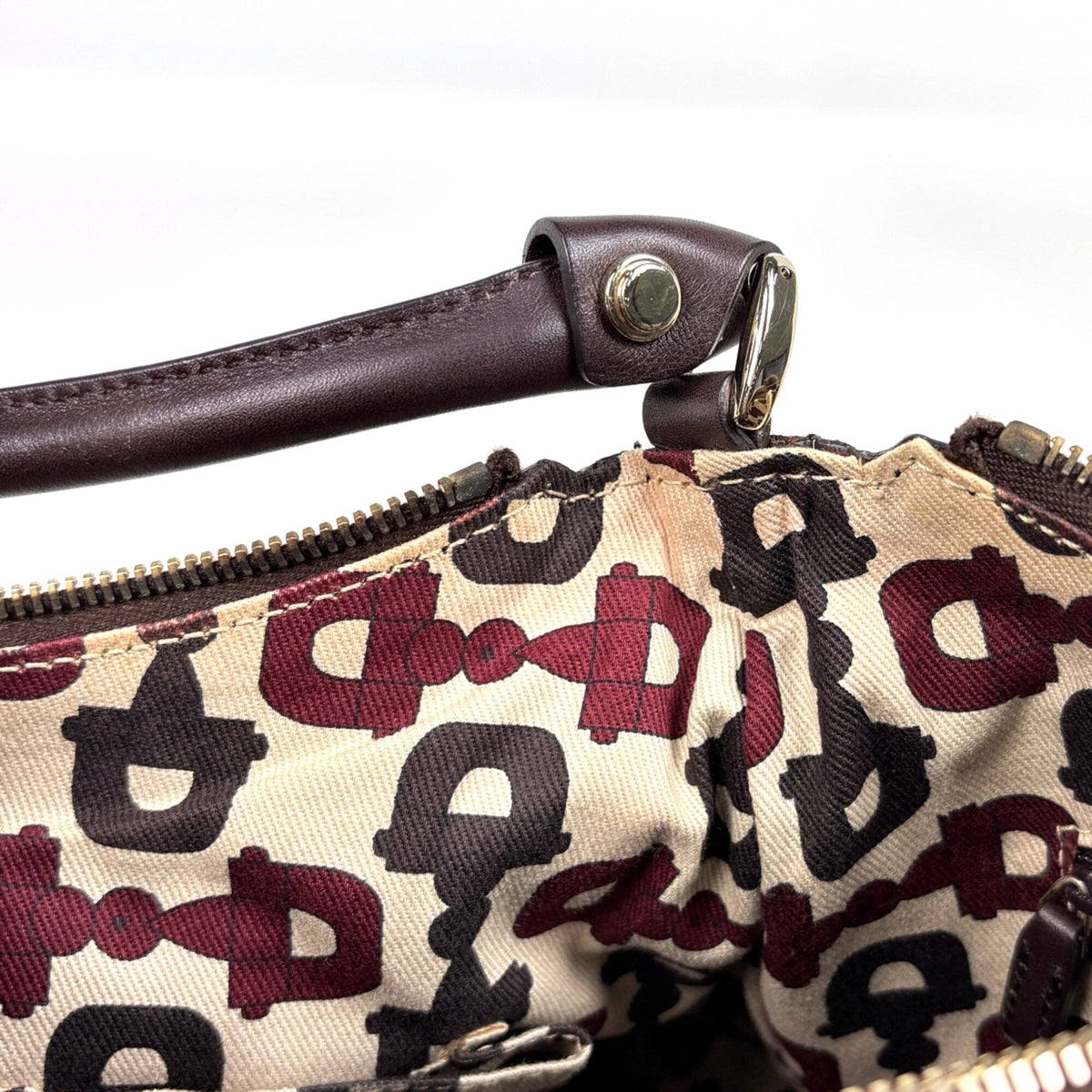 Gucci Dark Brown Leather Shoulder Bag (Pre-Owned)