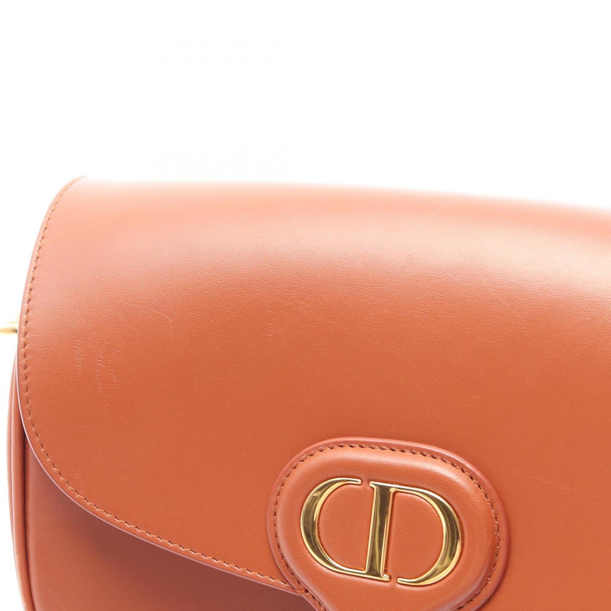 Christian Dior Brown Leather Handbag Shoulder Bag (Pre-Owned)
