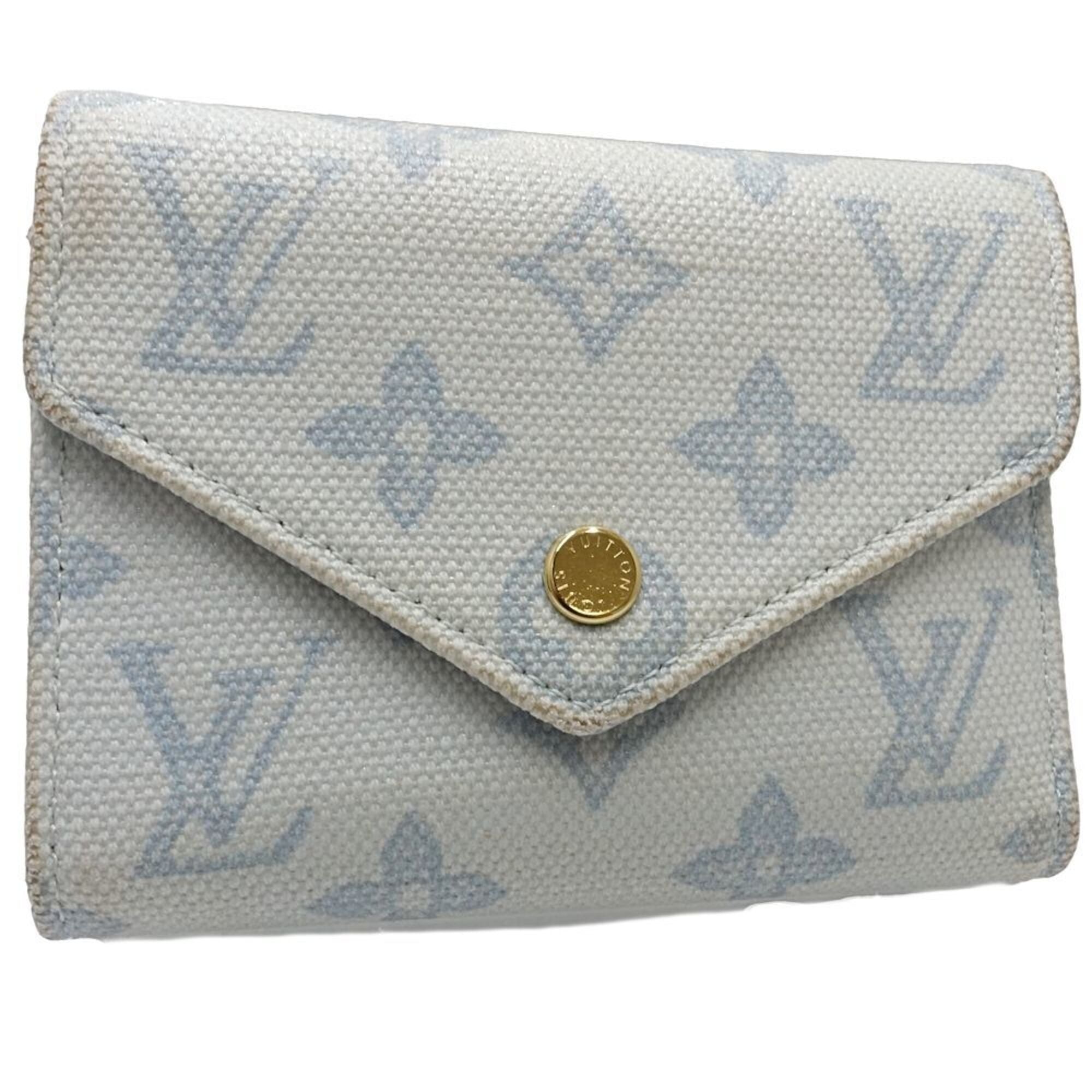 Louis Vuitton Monogram Canvas Leather Wallet (Tri-Fold) (Pre-Owned)