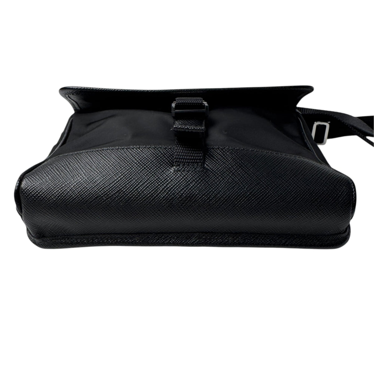 Prada Black Nylon Leather Shoulder Bag (Pre-Owned)