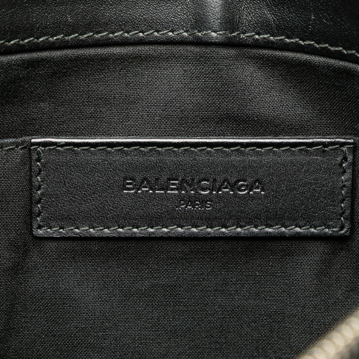 Balenciaga Black Denim Leather Clutch Bag (Pre-Owned)