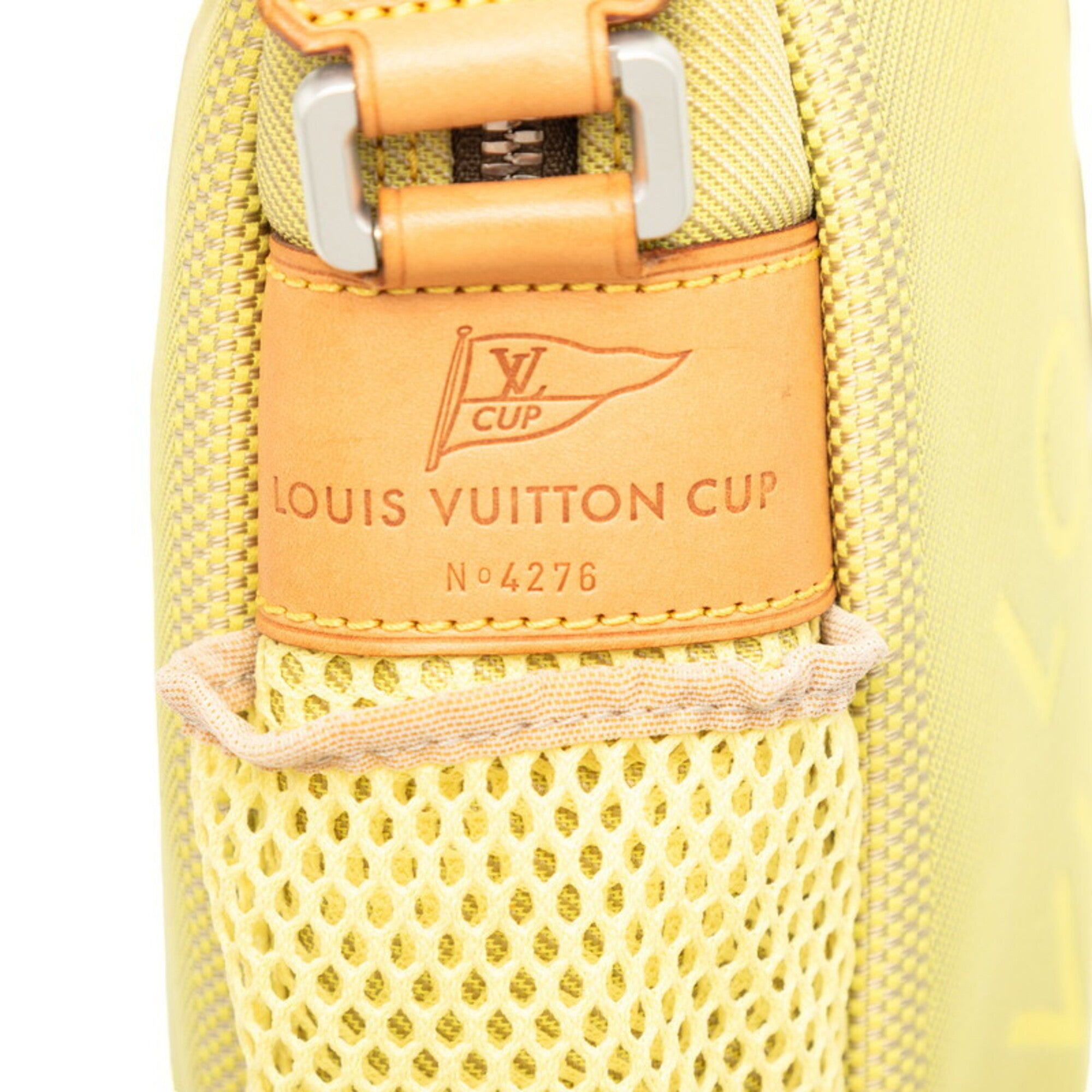 Louis Vuitton Yellow Canvas Leather Shoulder Bag (Pre-Owned)