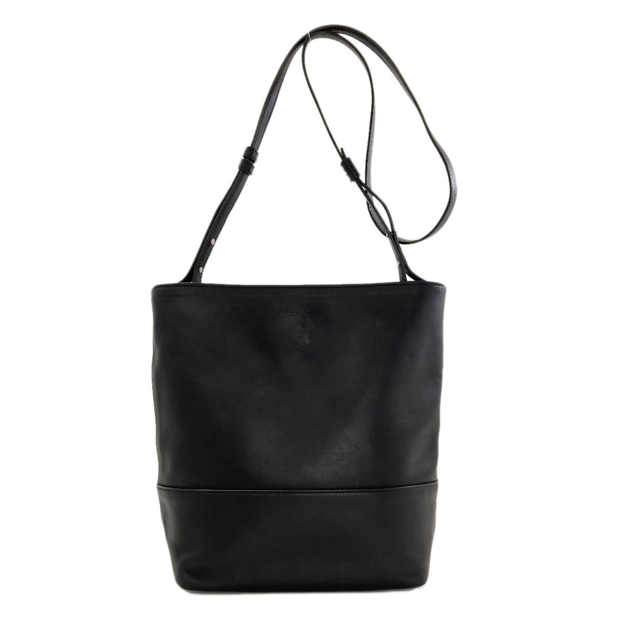 Bottega Veneta Black Leather Shoulder Bag (Pre-Owned)