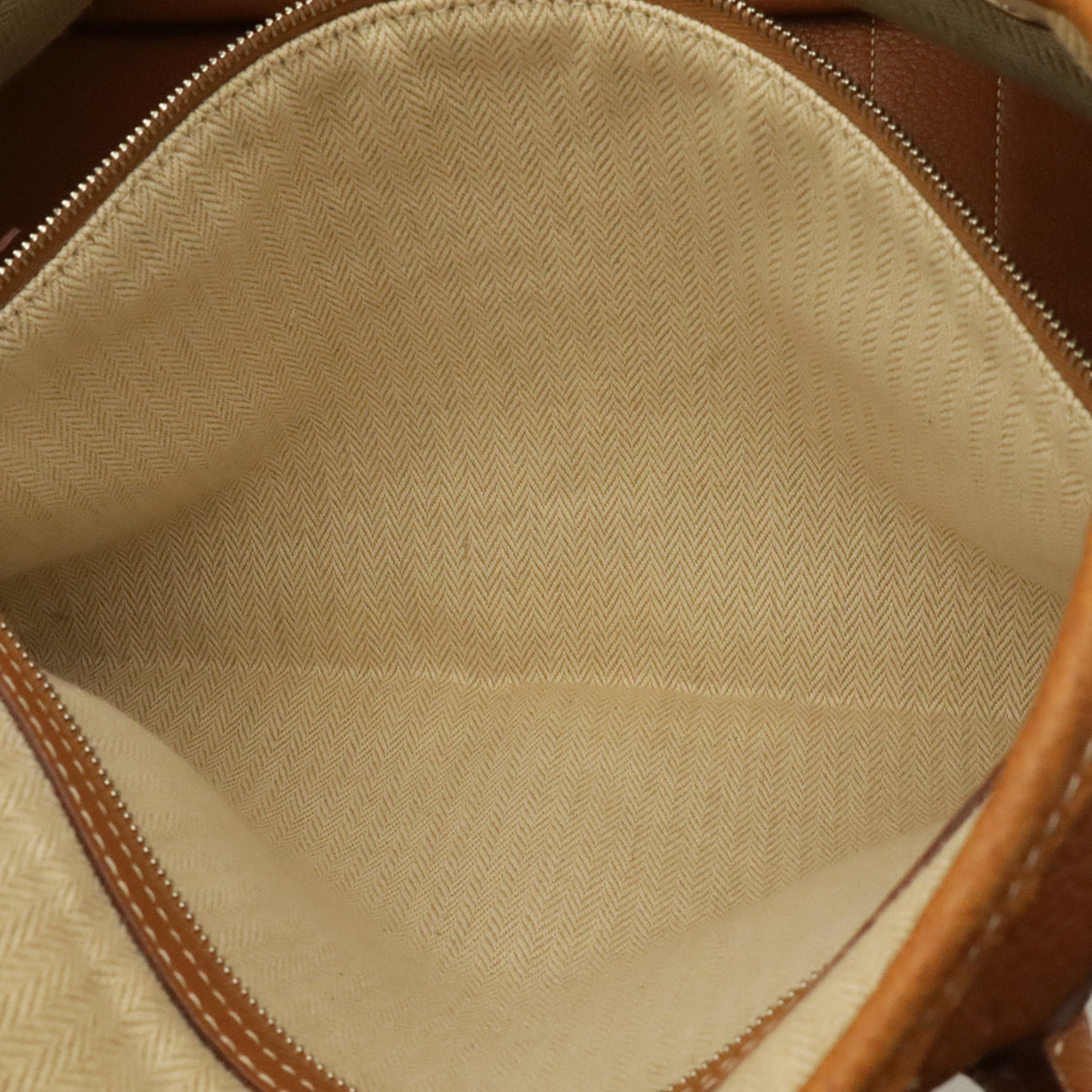 Hermes Brown Yellow Negonda Leather Handbag Tote Bag (Pre-Owned)