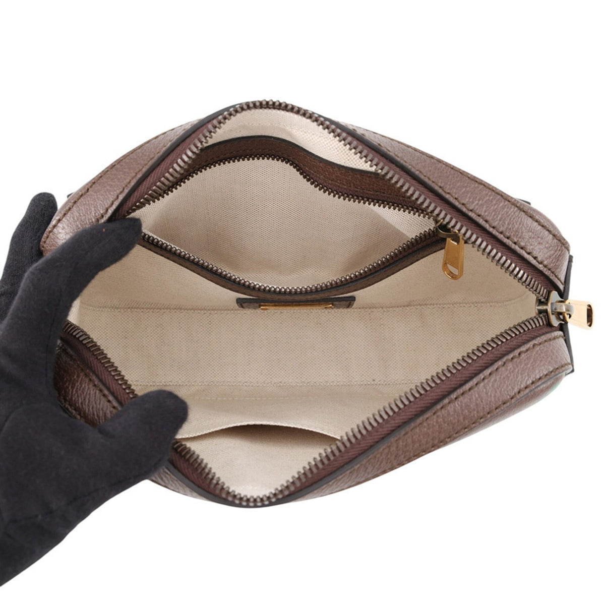 Gucci Brown Multi-Color Leather Fanny Pack Sling Bag (Pre-Owned)