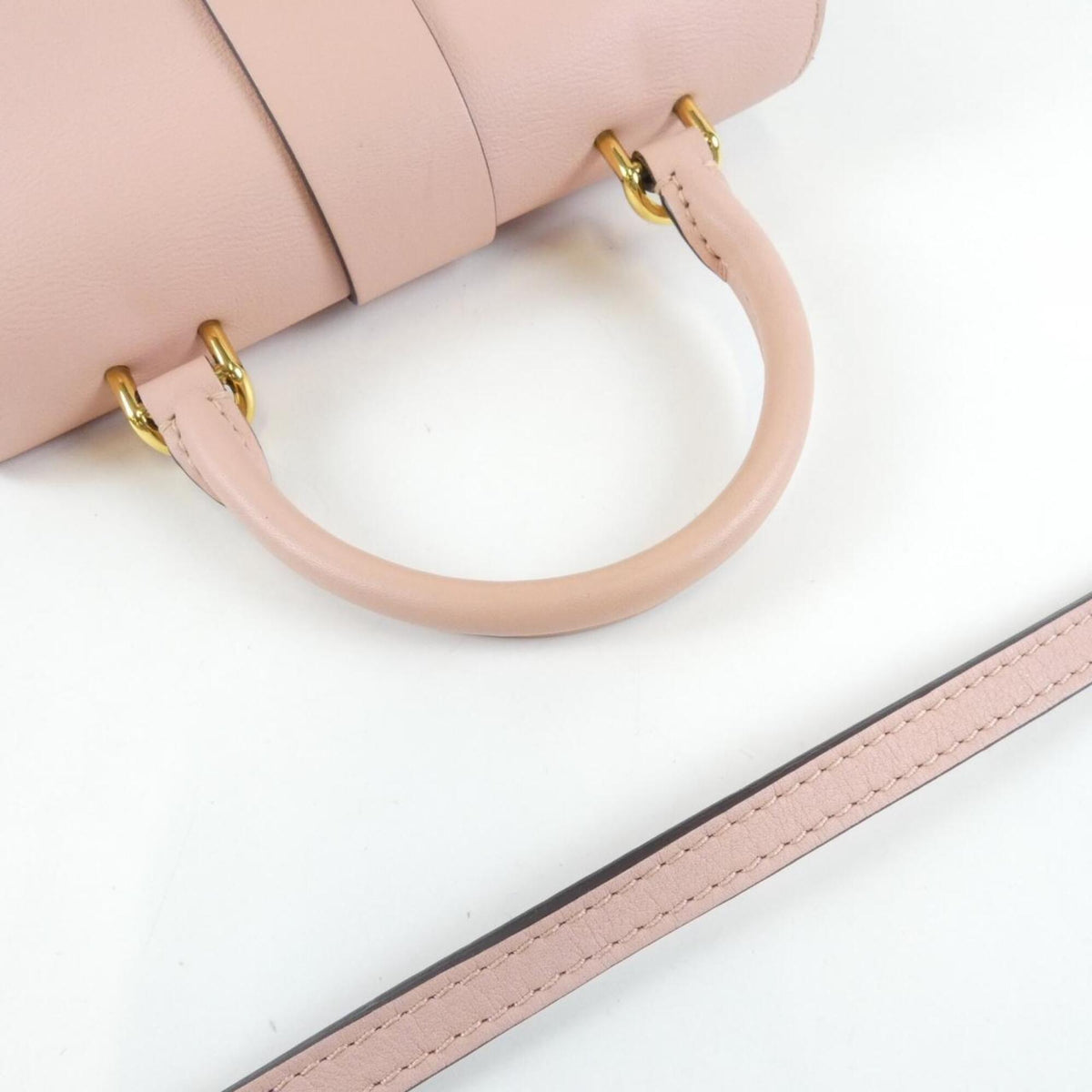 Louis Vuitton Marron Rose Poudre Coated Canvas Handbag (Pre-Owned)