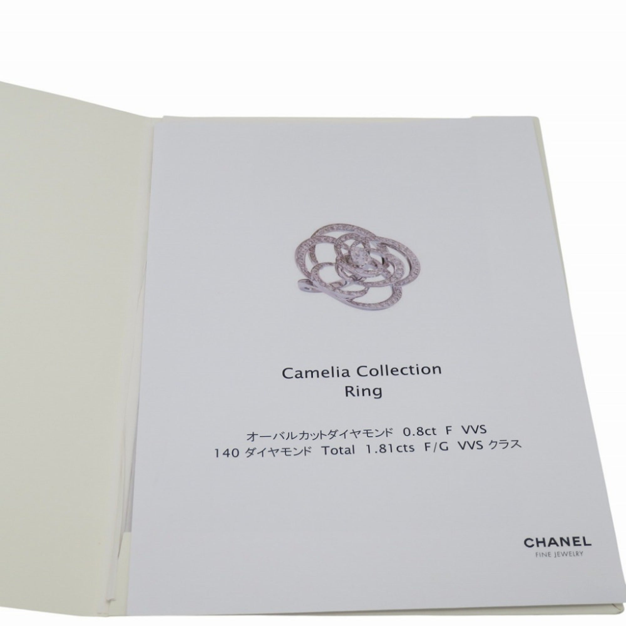 Chanel Camellia White White Gold (18K) Band Ring (Pre-Owned)