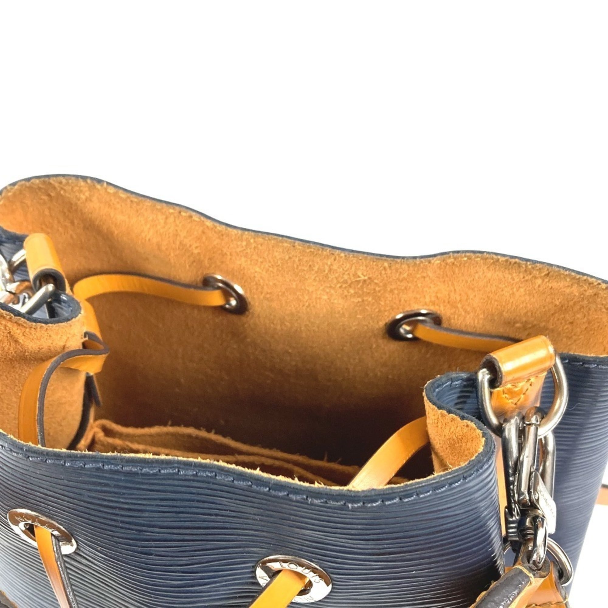Louis Vuitton Bicolor Galle Indigo Navy Saffron Yellow Epi Leather Handbag Shoulder Bag (Pre-Owned)